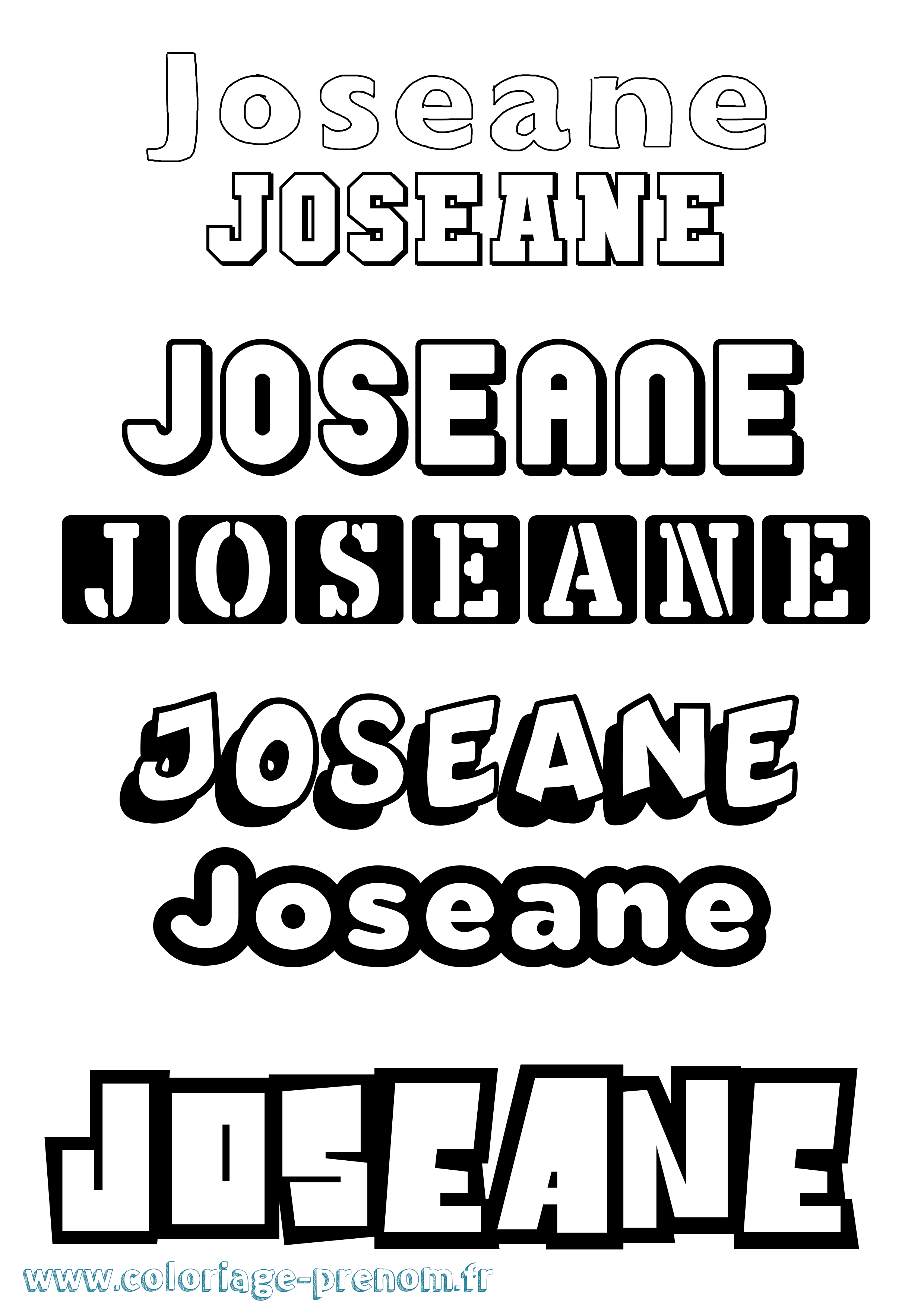 Coloriage Joseane Simple Coloriage prénom Joseane Simple