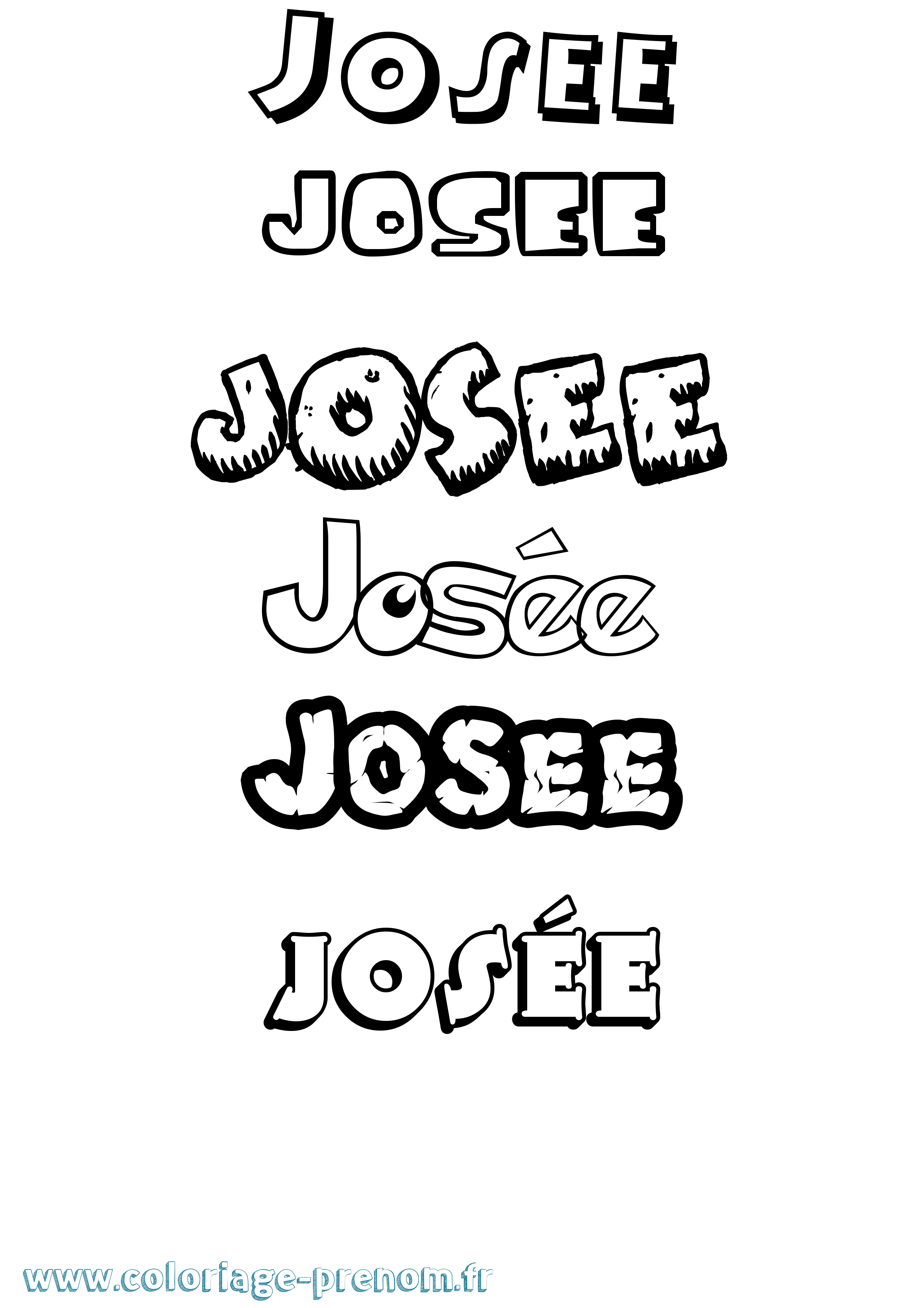 Coloriage prénom Josée Dessin Animé