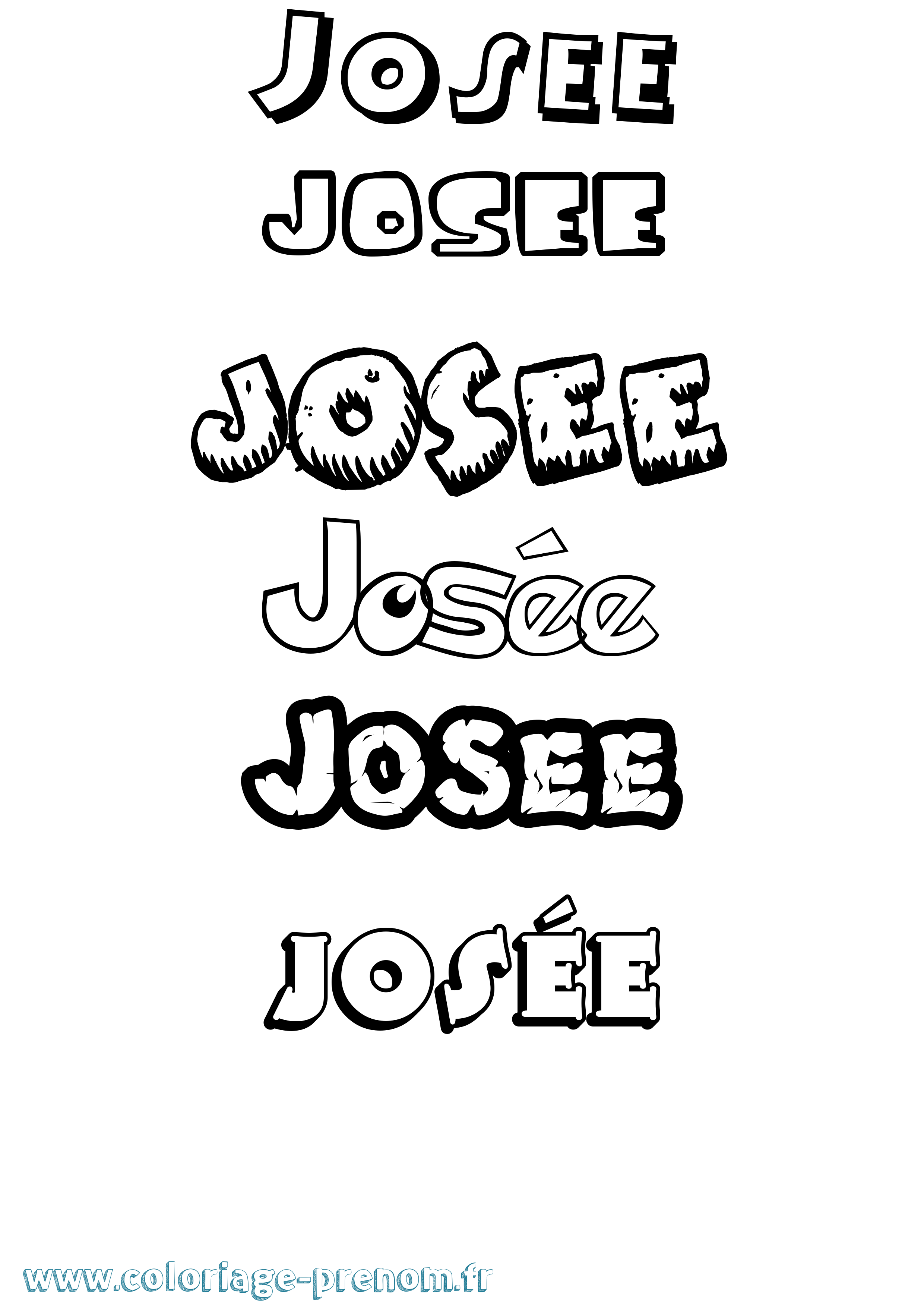 Coloriage Josée Dessin Animé Coloriage prénom Josée Dessin Animé