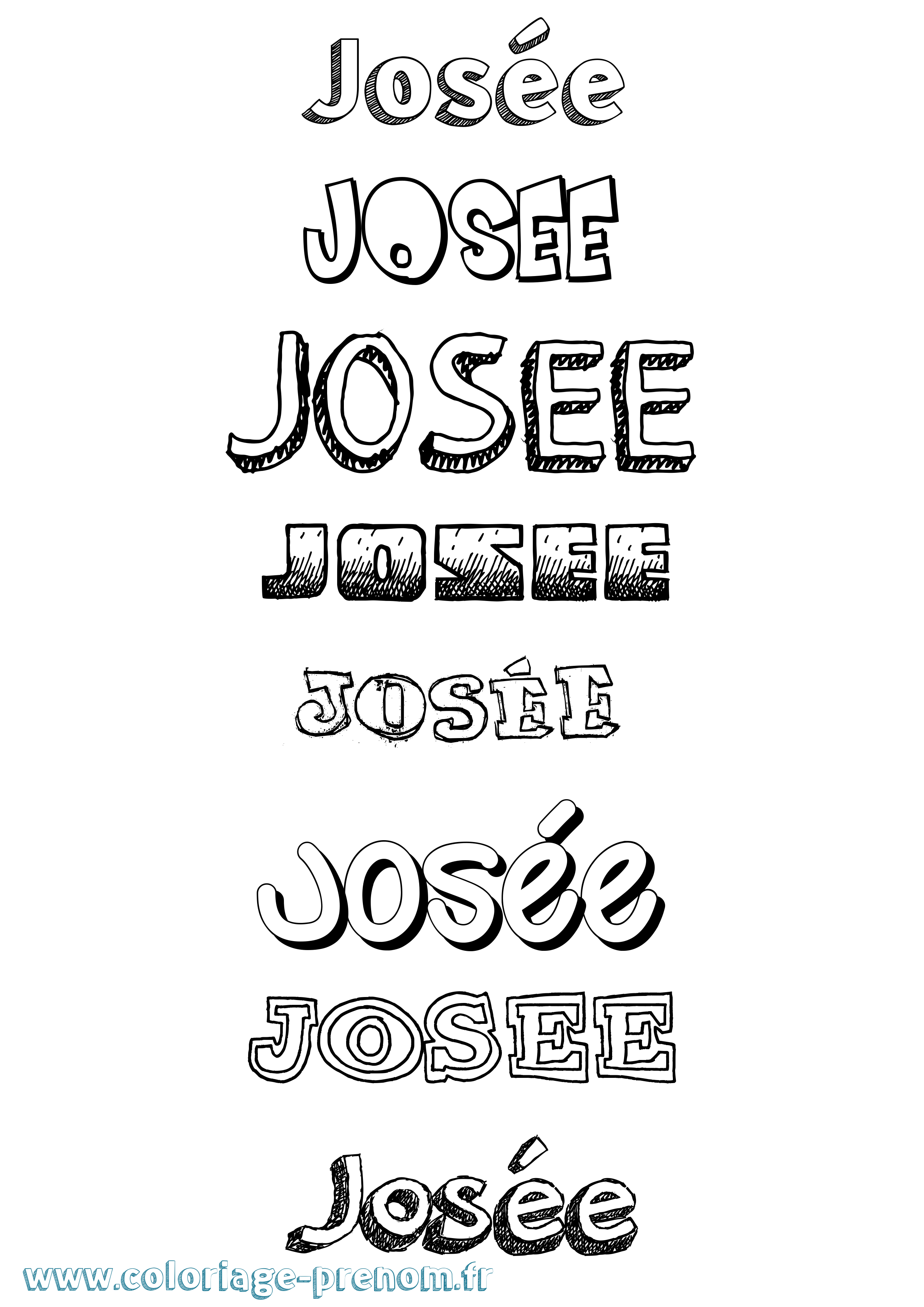 Coloriage prénom Josée Dessiné