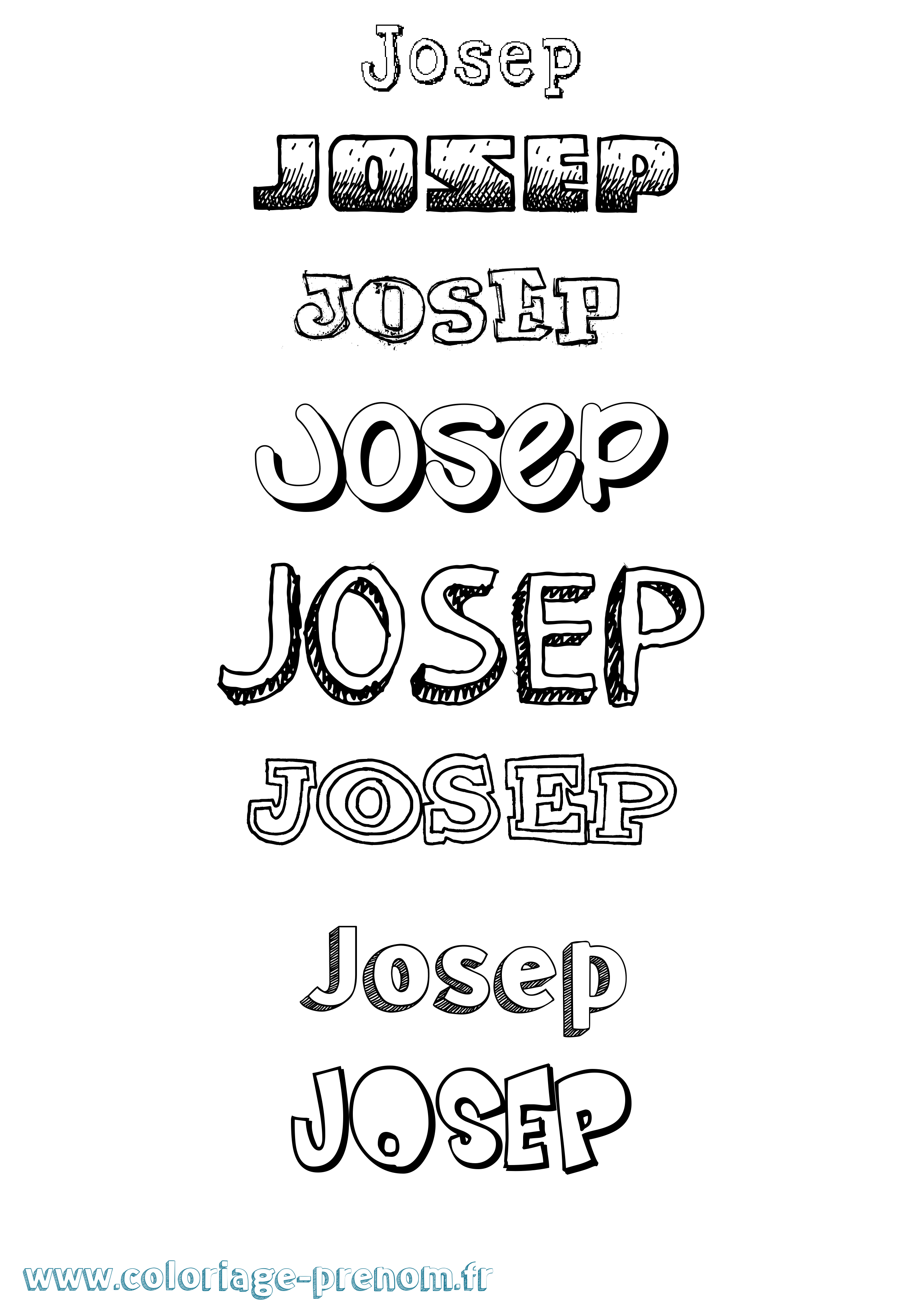 Coloriage prénom Josep Dessiné