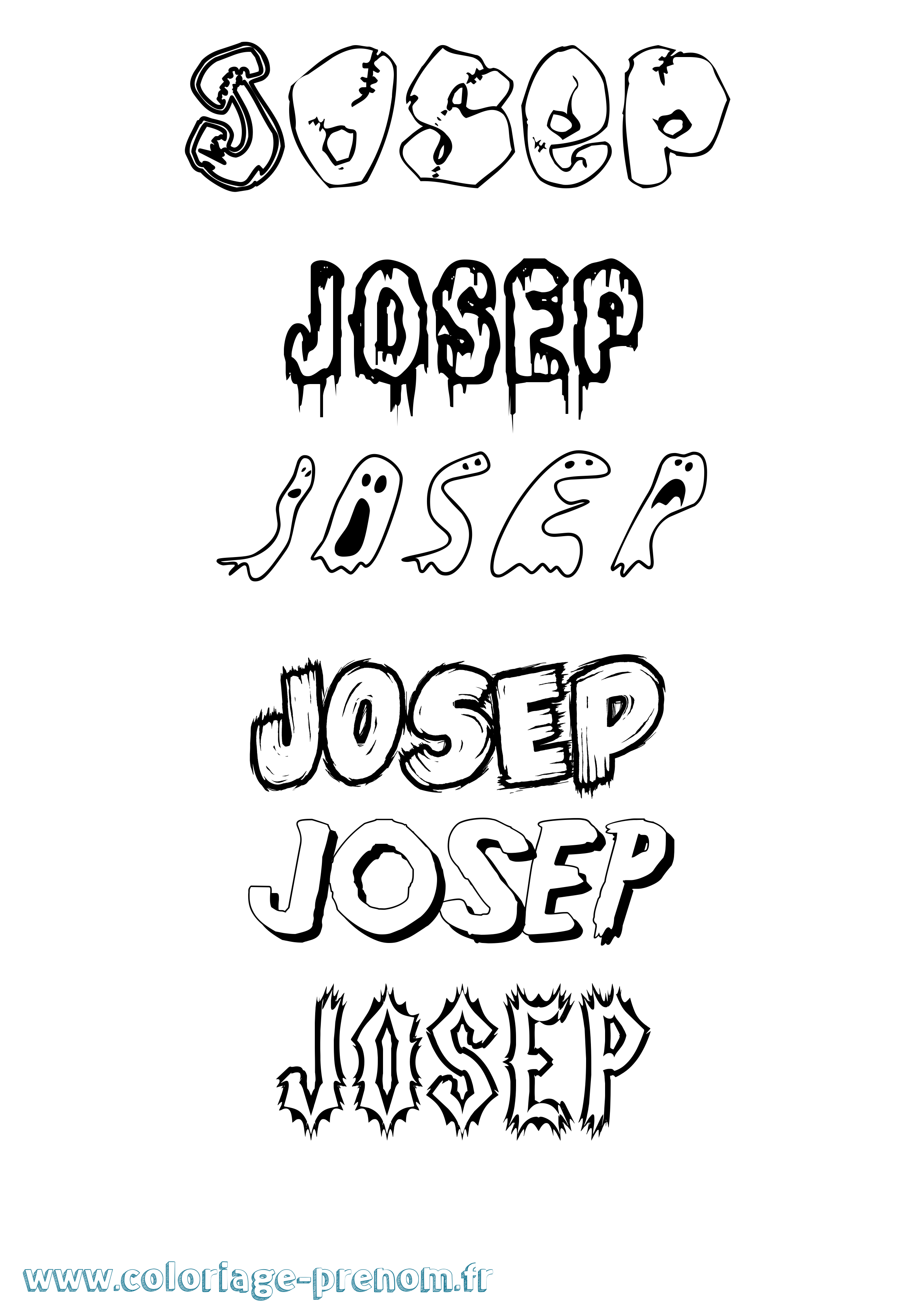 Coloriage prénom Josep Frisson