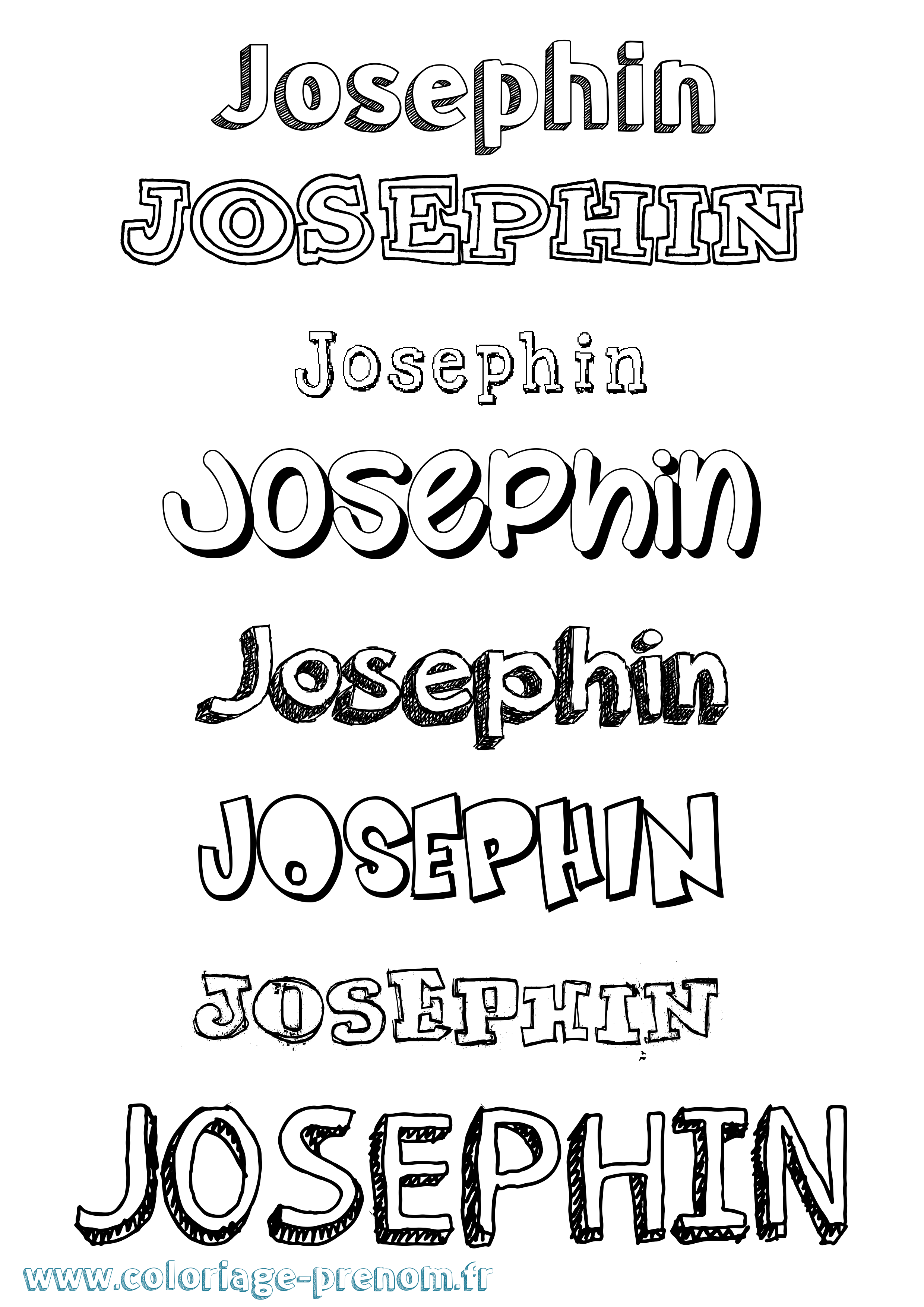 Coloriage Josephin Dessiné Coloriage prénom Josephin Dessiné