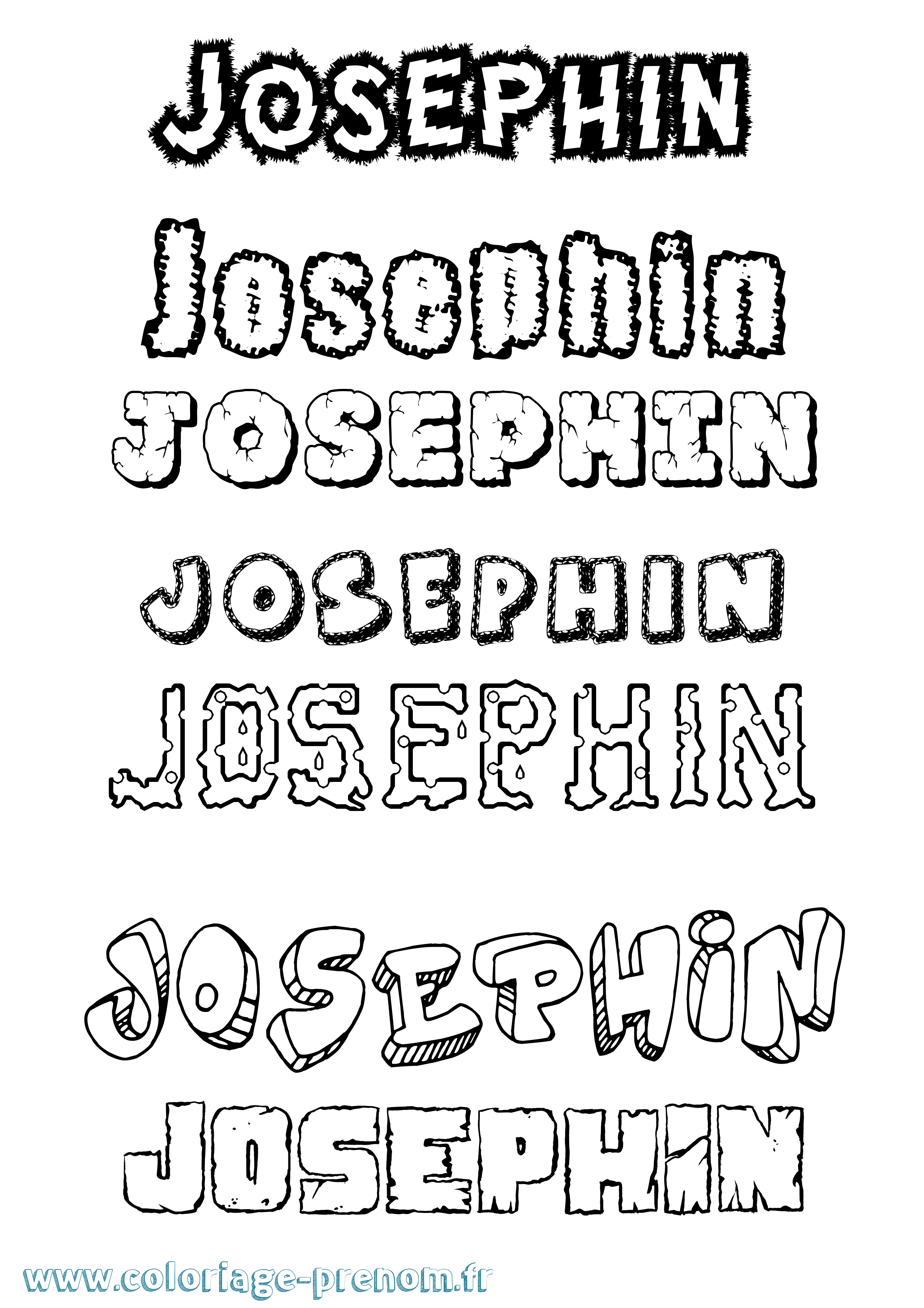 Coloriage Josephin Destructuré Coloriage prénom Josephin Destructuré