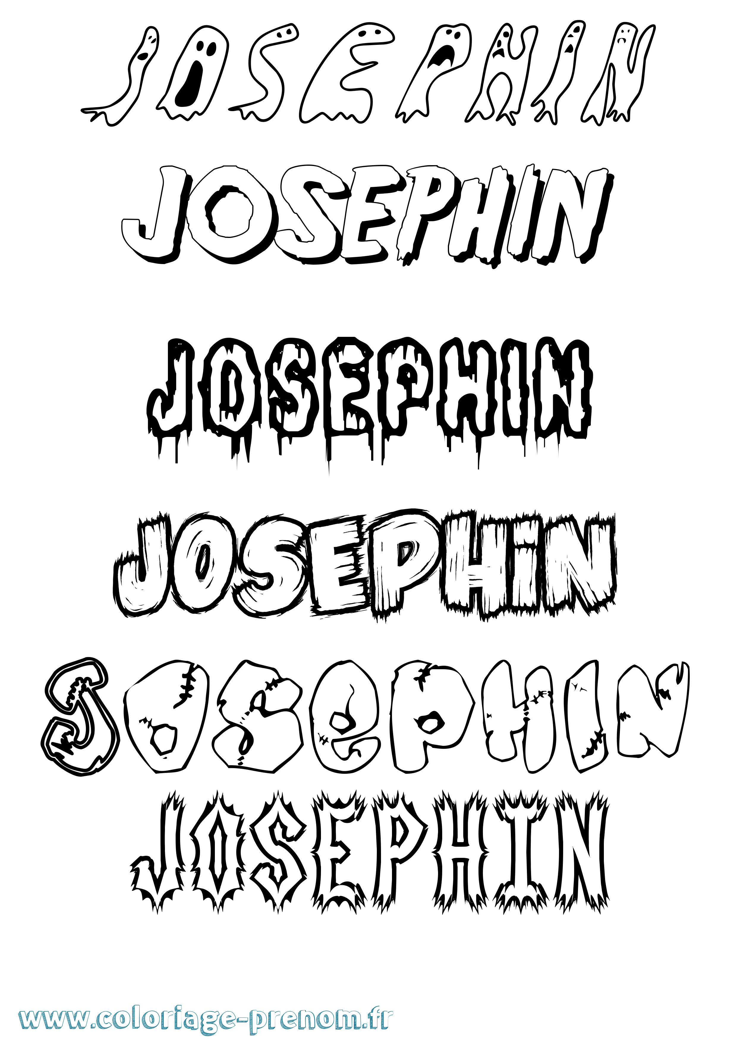 Coloriage Josephin Frisson Coloriage prénom Josephin Frisson