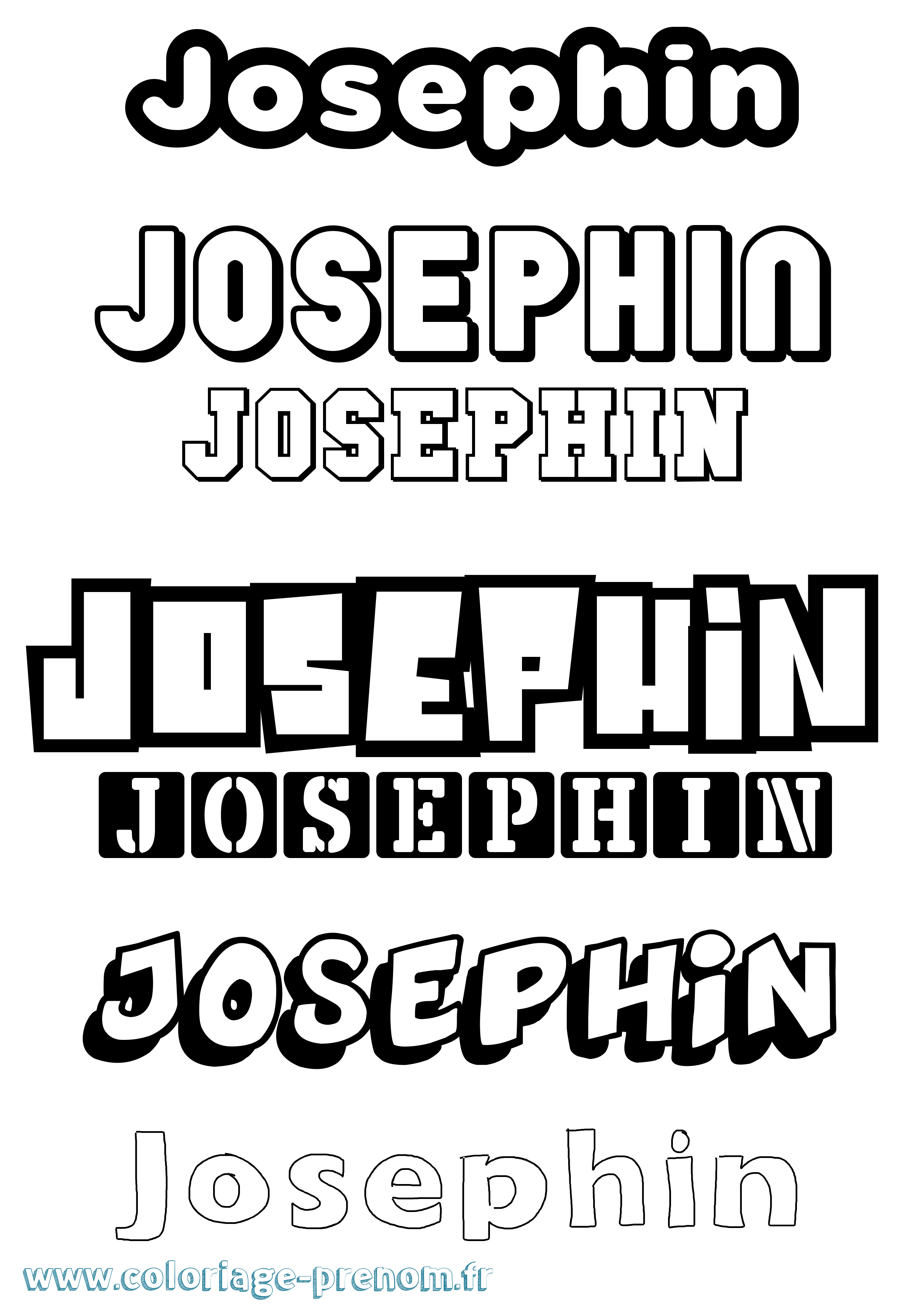 Coloriage Josephin Simple Coloriage prénom Josephin Simple