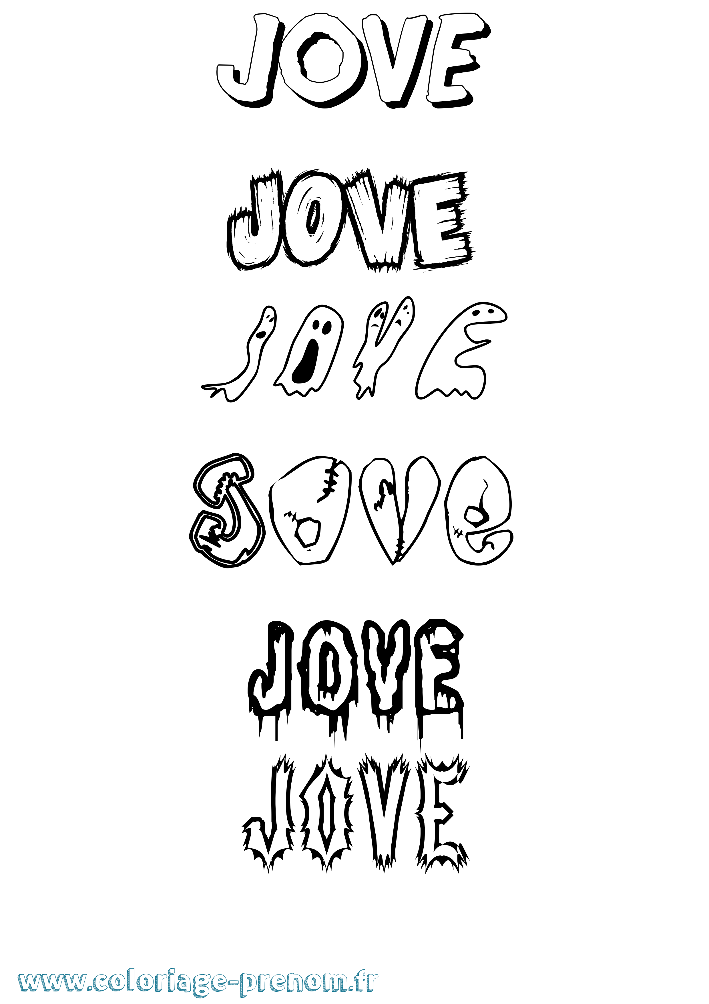 Coloriage Jove Frisson Coloriage prénom Jove Frisson