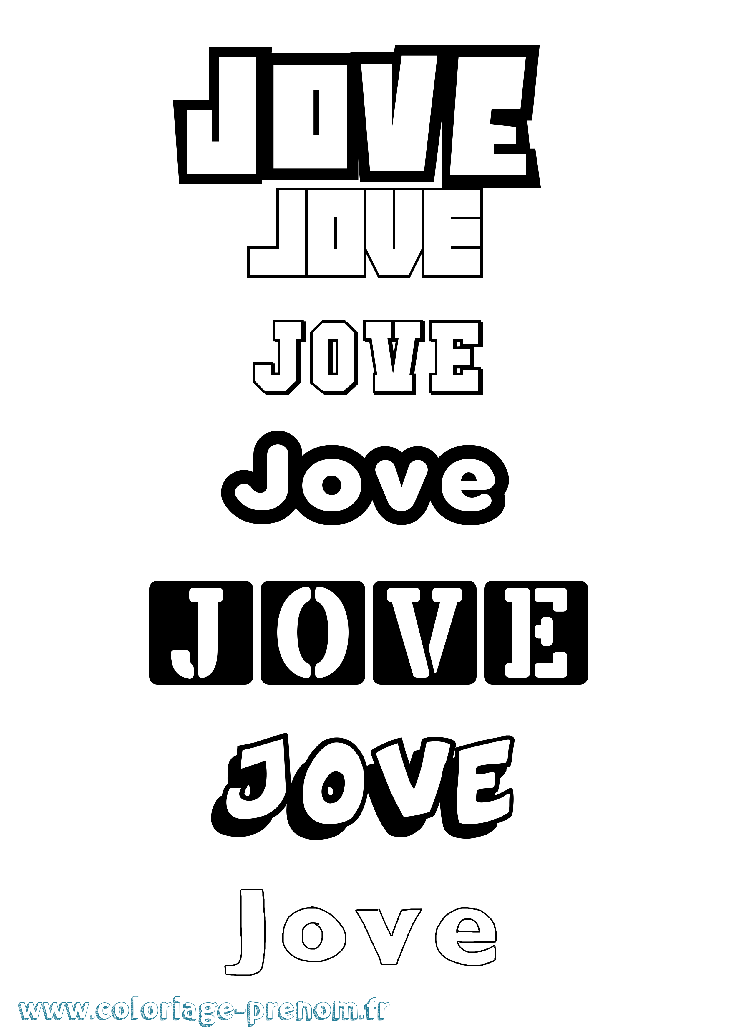 Coloriage Jove Simple Coloriage prénom Jove Simple