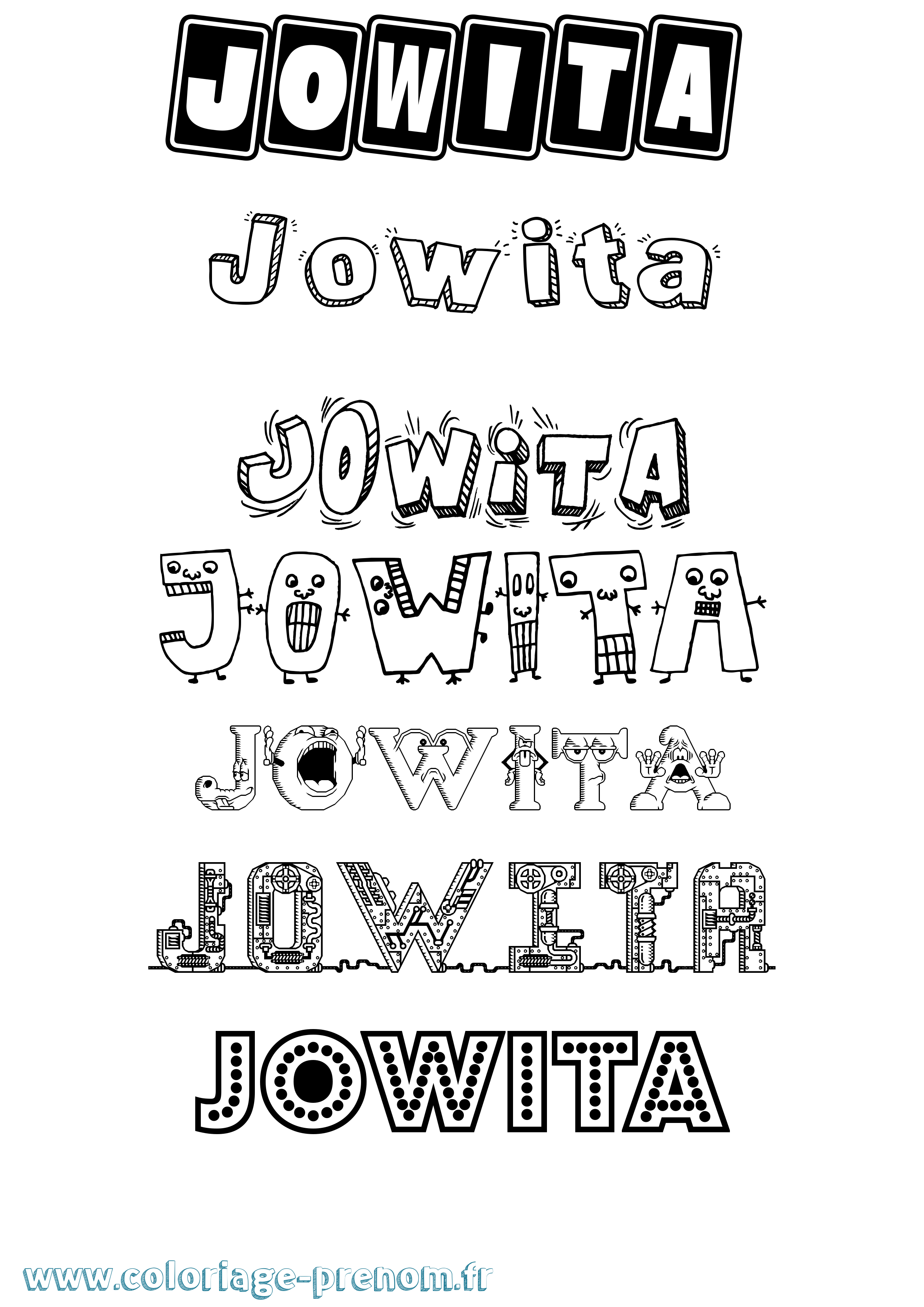 Coloriage Jowita Fun Coloriage prénom Jowita Fun