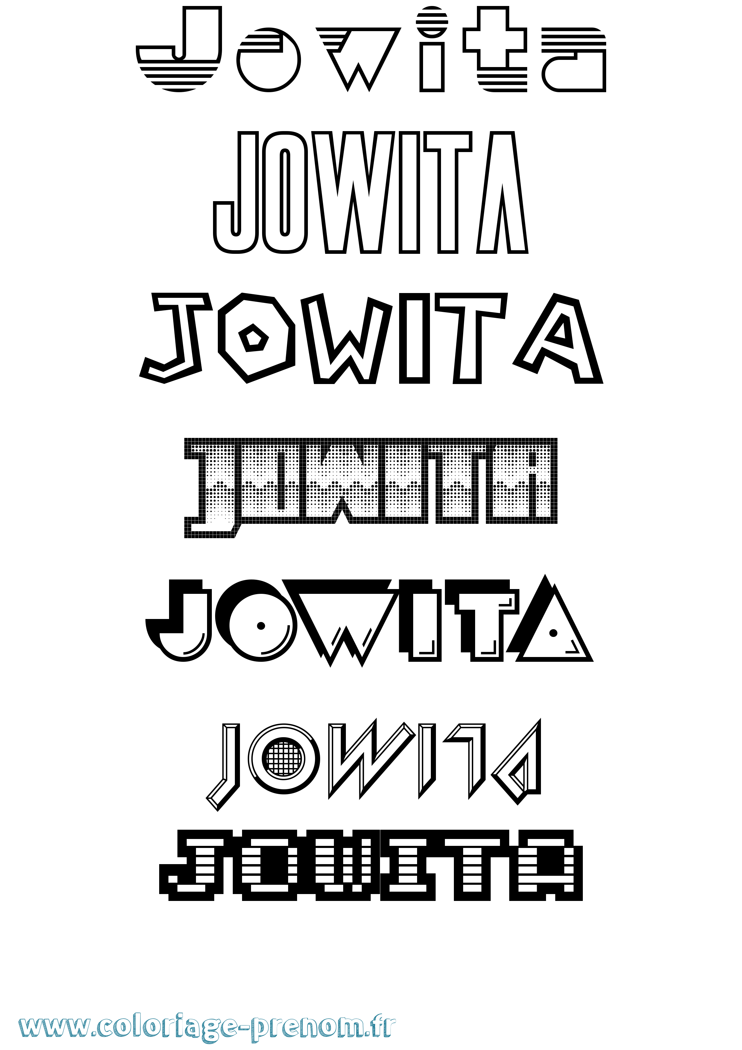 Coloriage Jowita Jeux Vidéos Coloriage prénom Jowita Jeux Vidéos