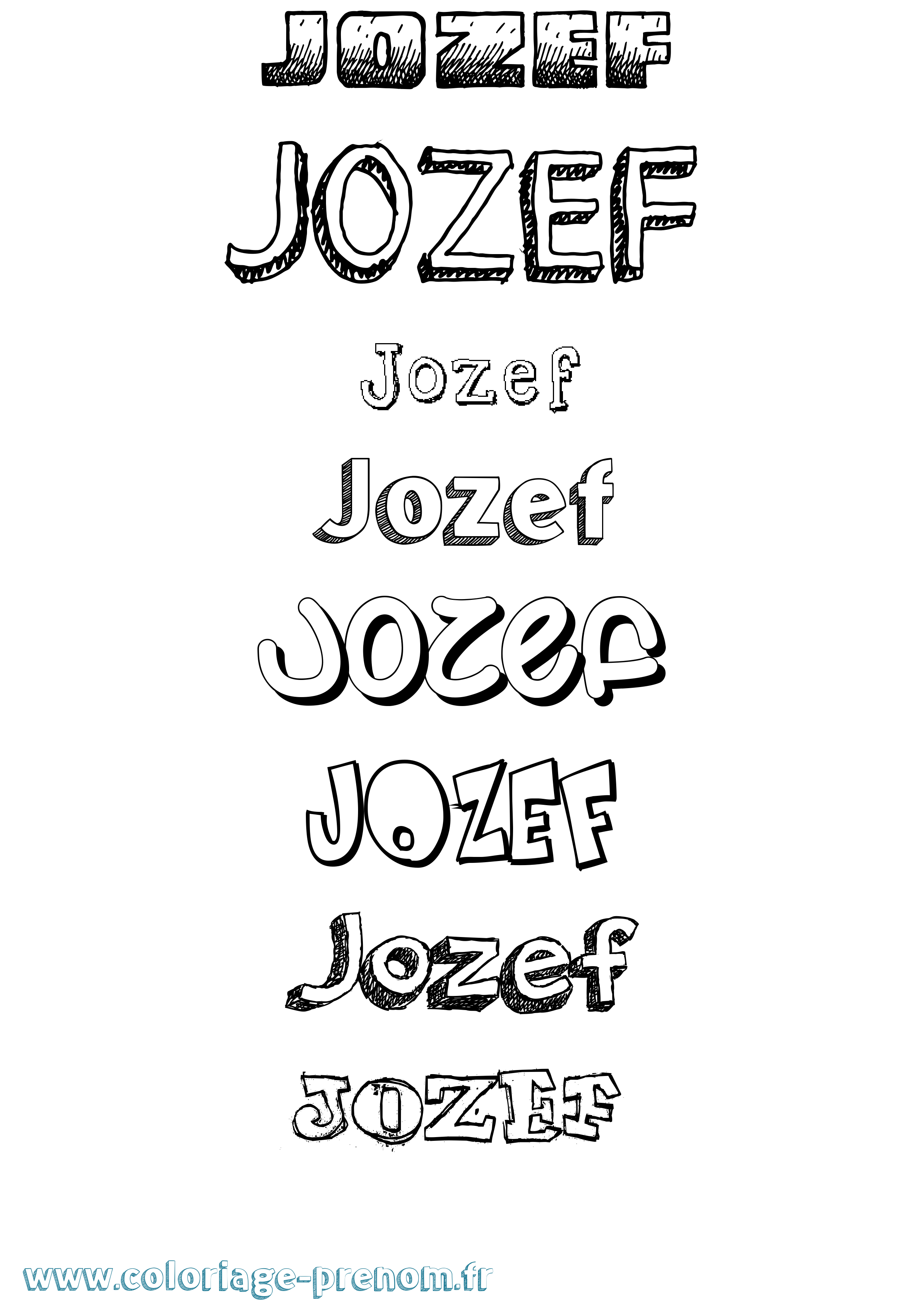 Coloriage Jozef Dessiné Coloriage prénom Jozef Dessiné