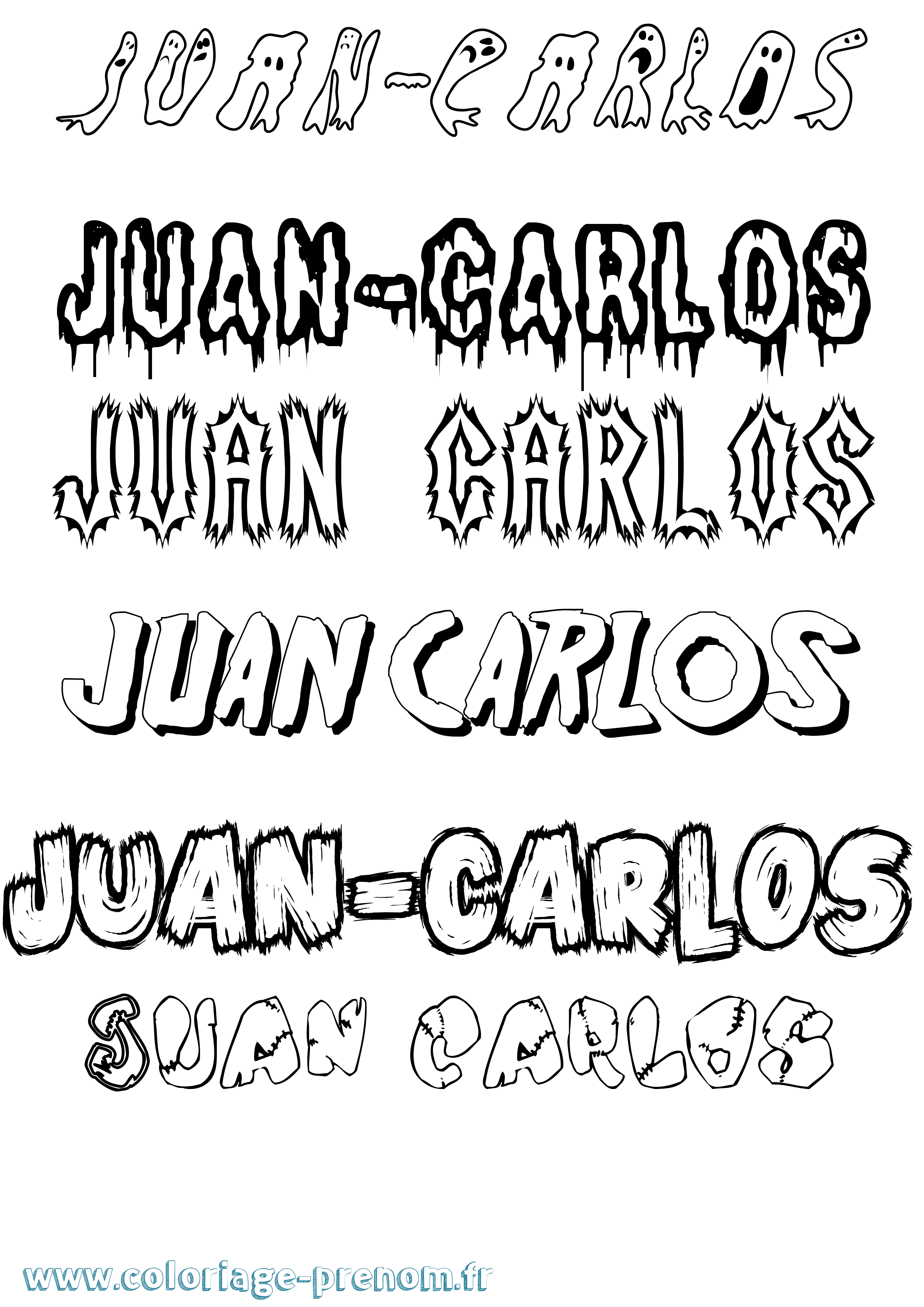Coloriage Juan-Carlos Frisson Coloriage prénom Juan-Carlos Frisson