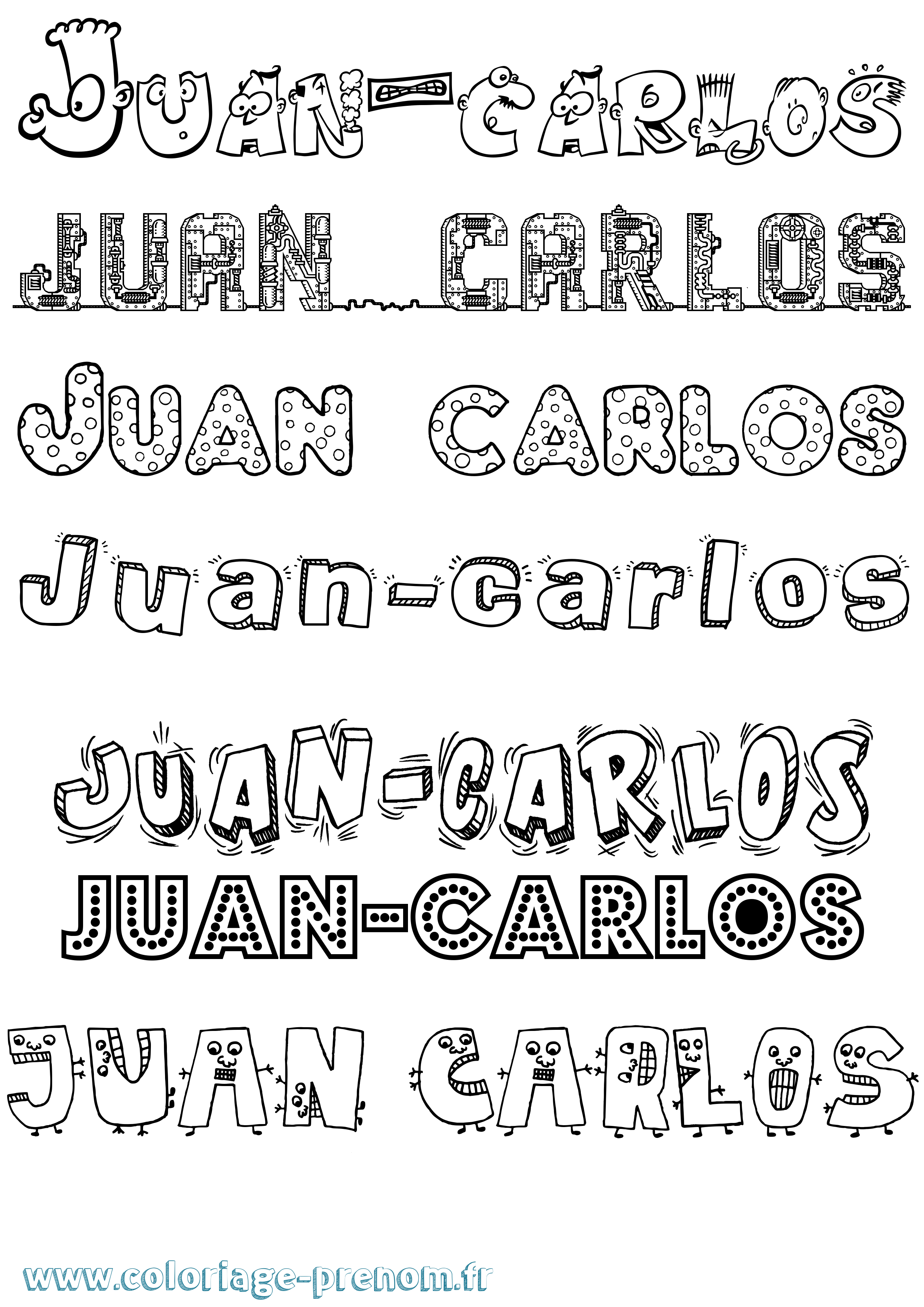 Coloriage Juan-Carlos Fun Coloriage prénom Juan-Carlos Fun