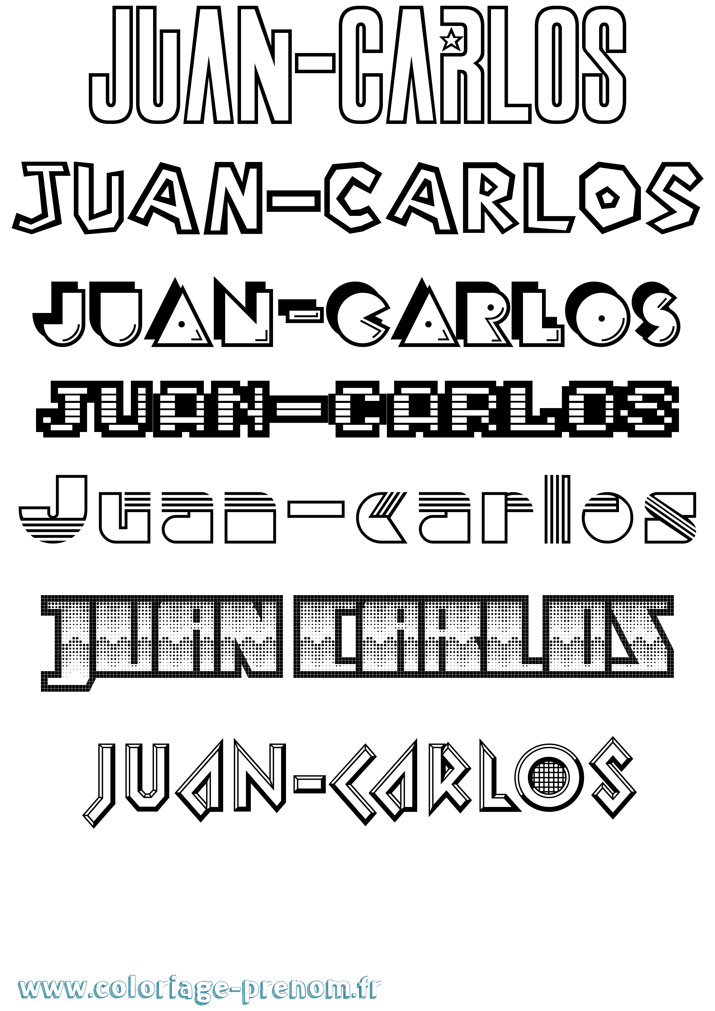 Coloriage Juan-Carlos Jeux Vidéos Coloriage prénom Juan-Carlos Jeux Vidéos