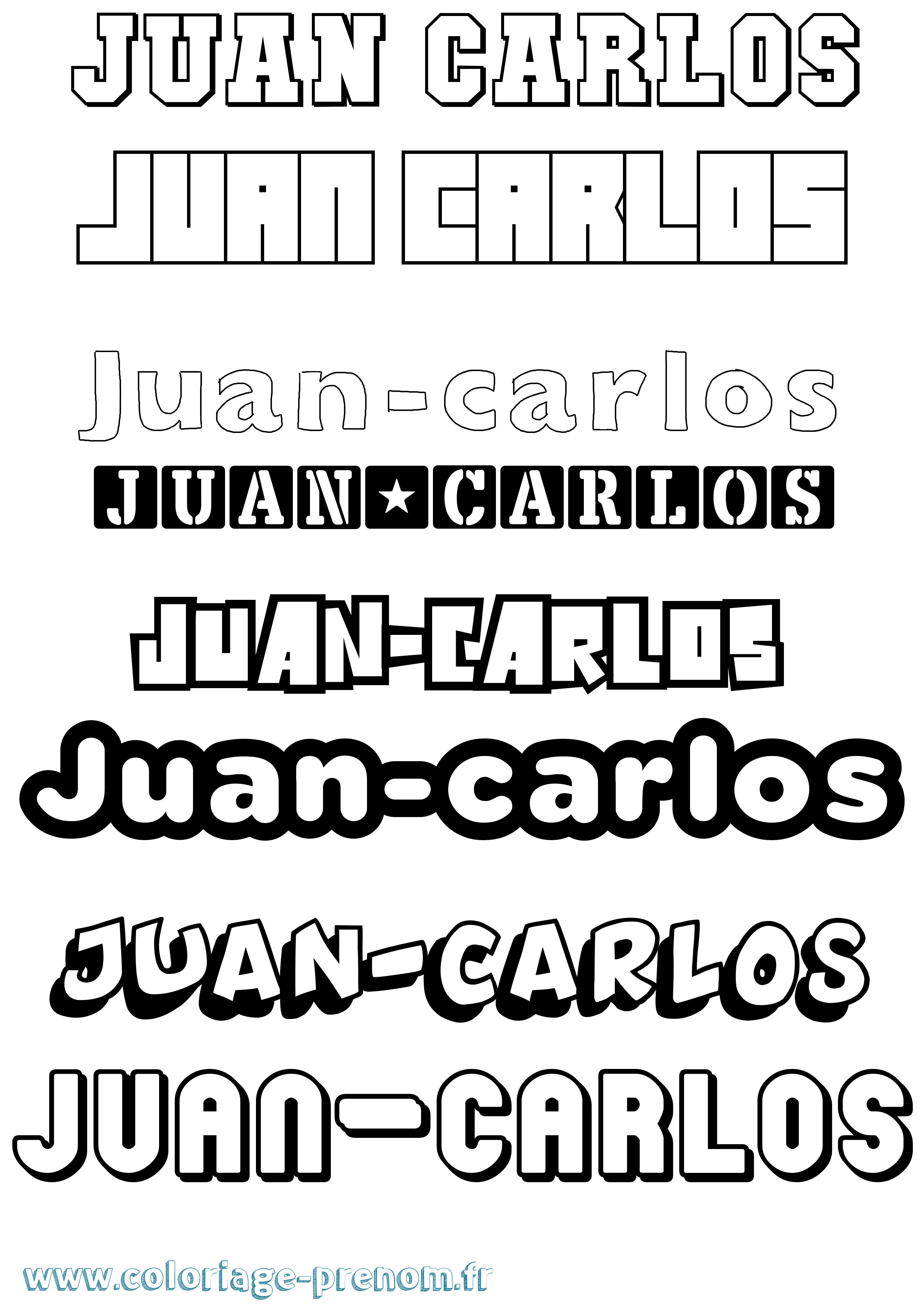 Coloriage Juan-Carlos Simple Coloriage prénom Juan-Carlos Simple