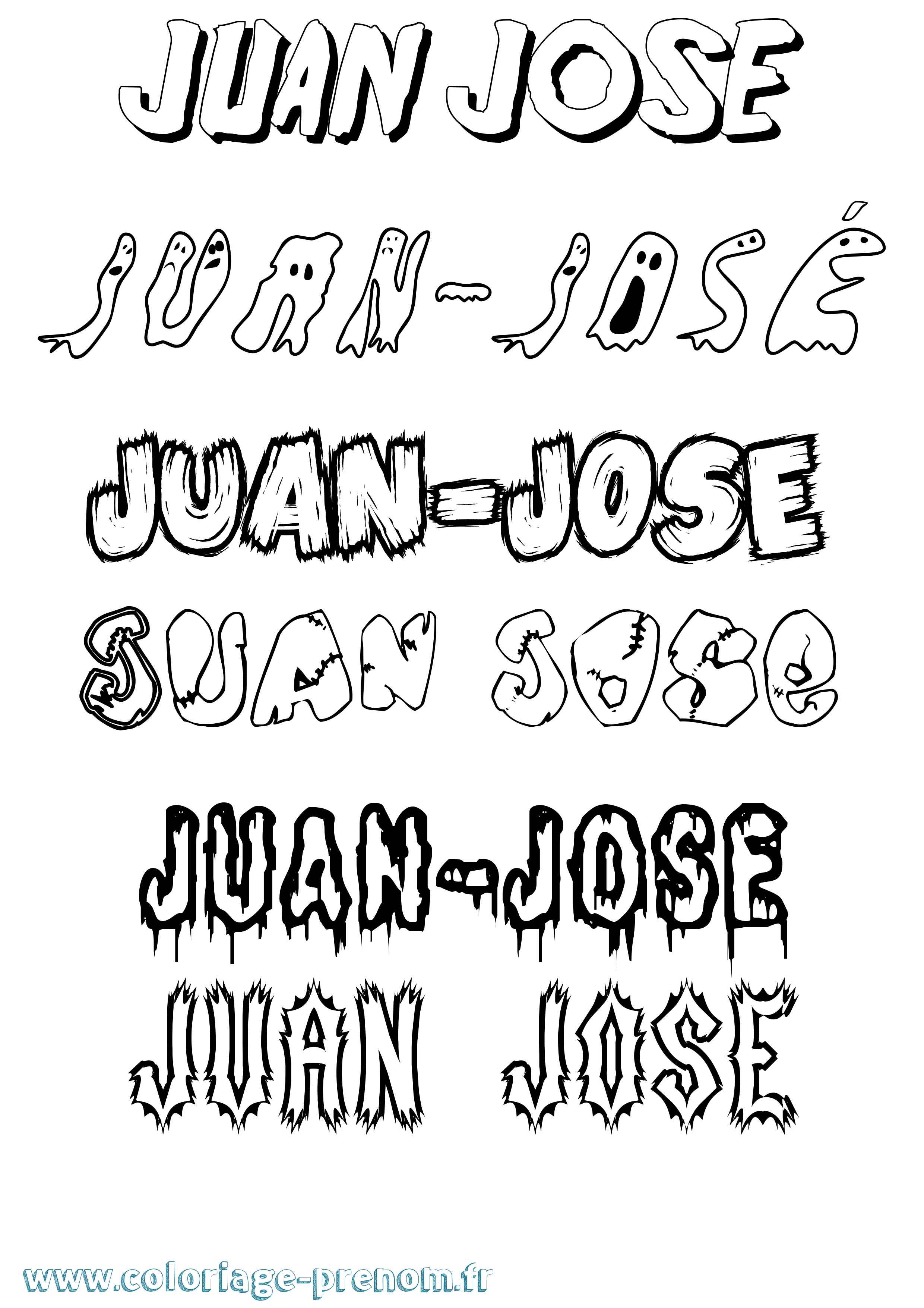 Coloriage prénom Juan-José Frisson