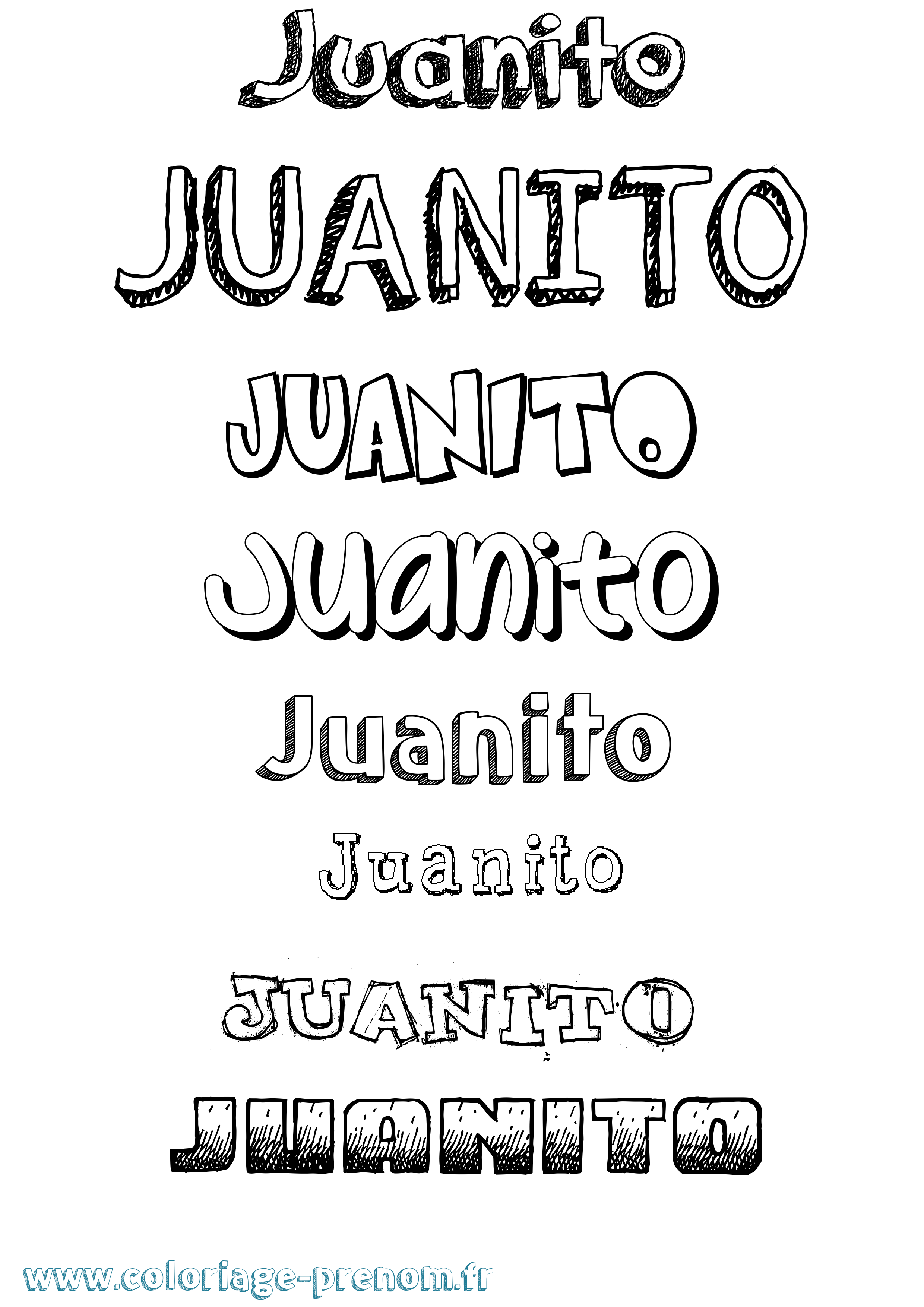 Coloriage prénom Juanito Dessiné