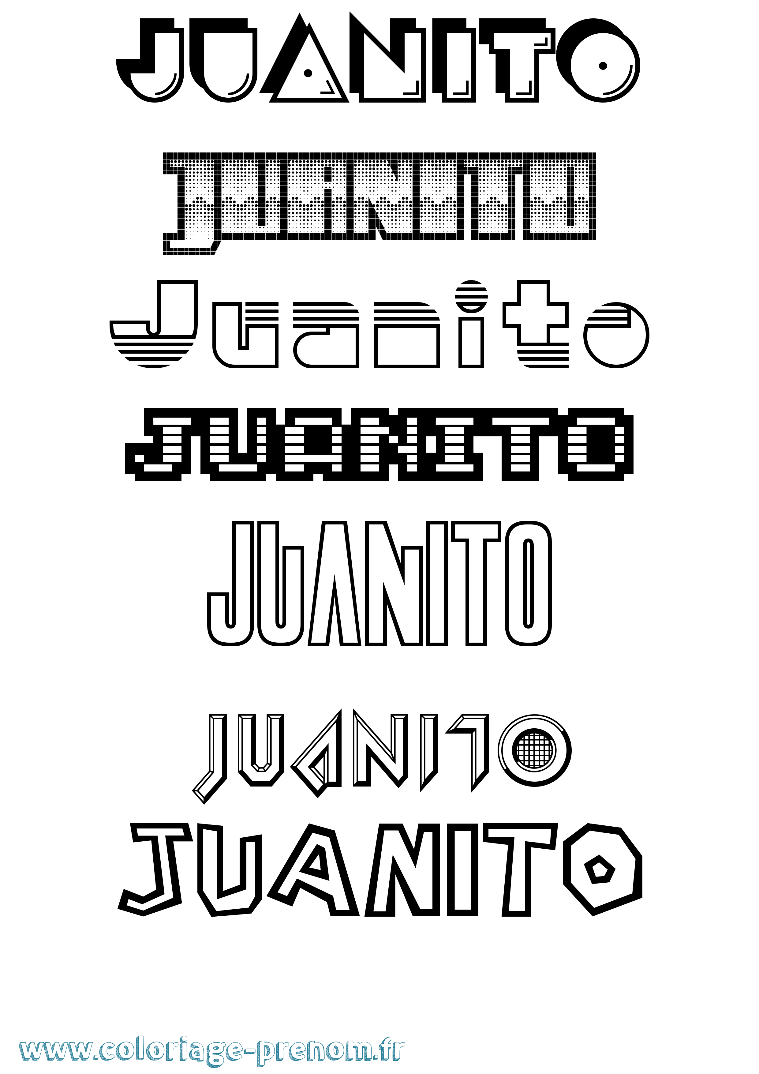 Coloriage prénom Juanito Jeux Vidéos