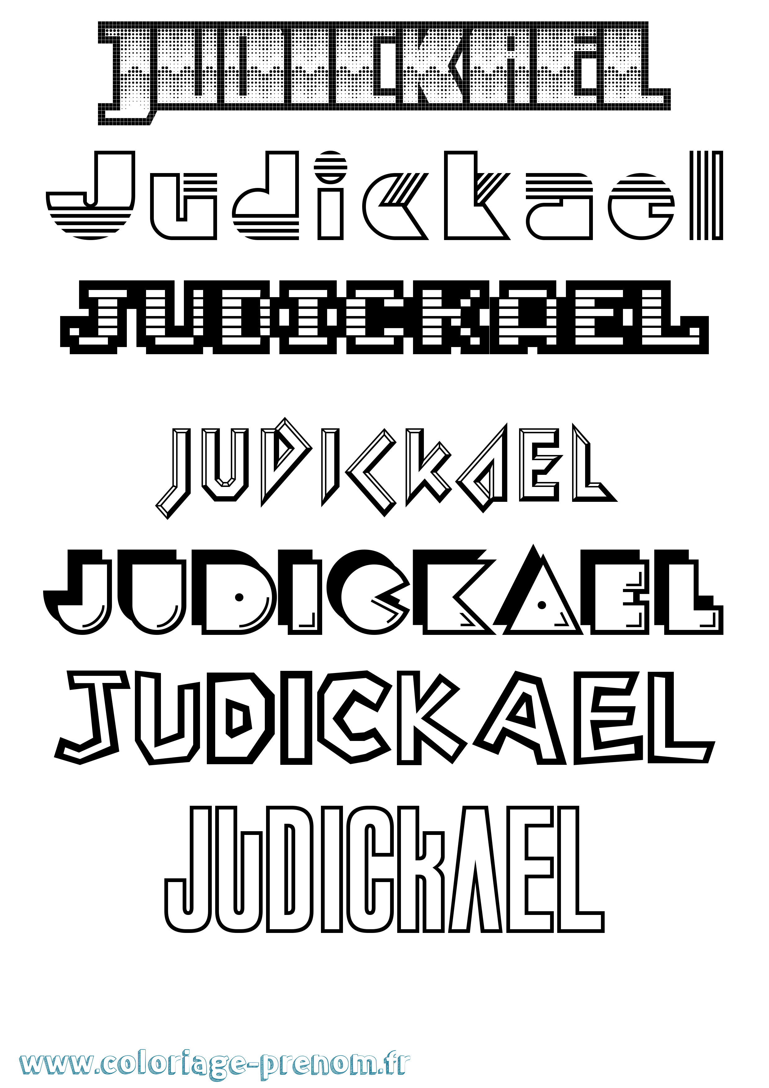 Coloriage Judickael Jeux Vidéos Coloriage prénom Judickael Jeux Vidéos