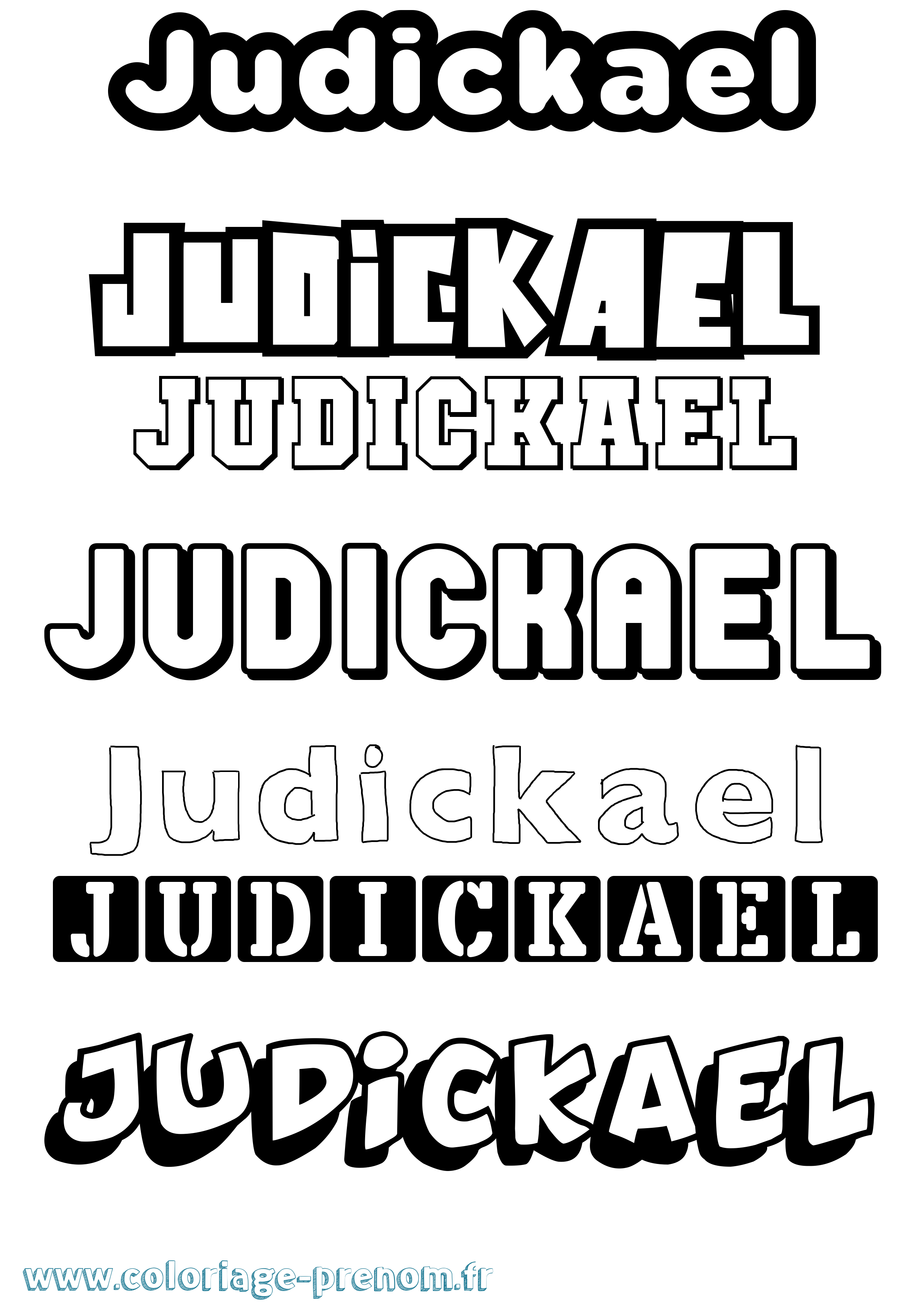 Coloriage Judickael Simple Coloriage prénom Judickael Simple