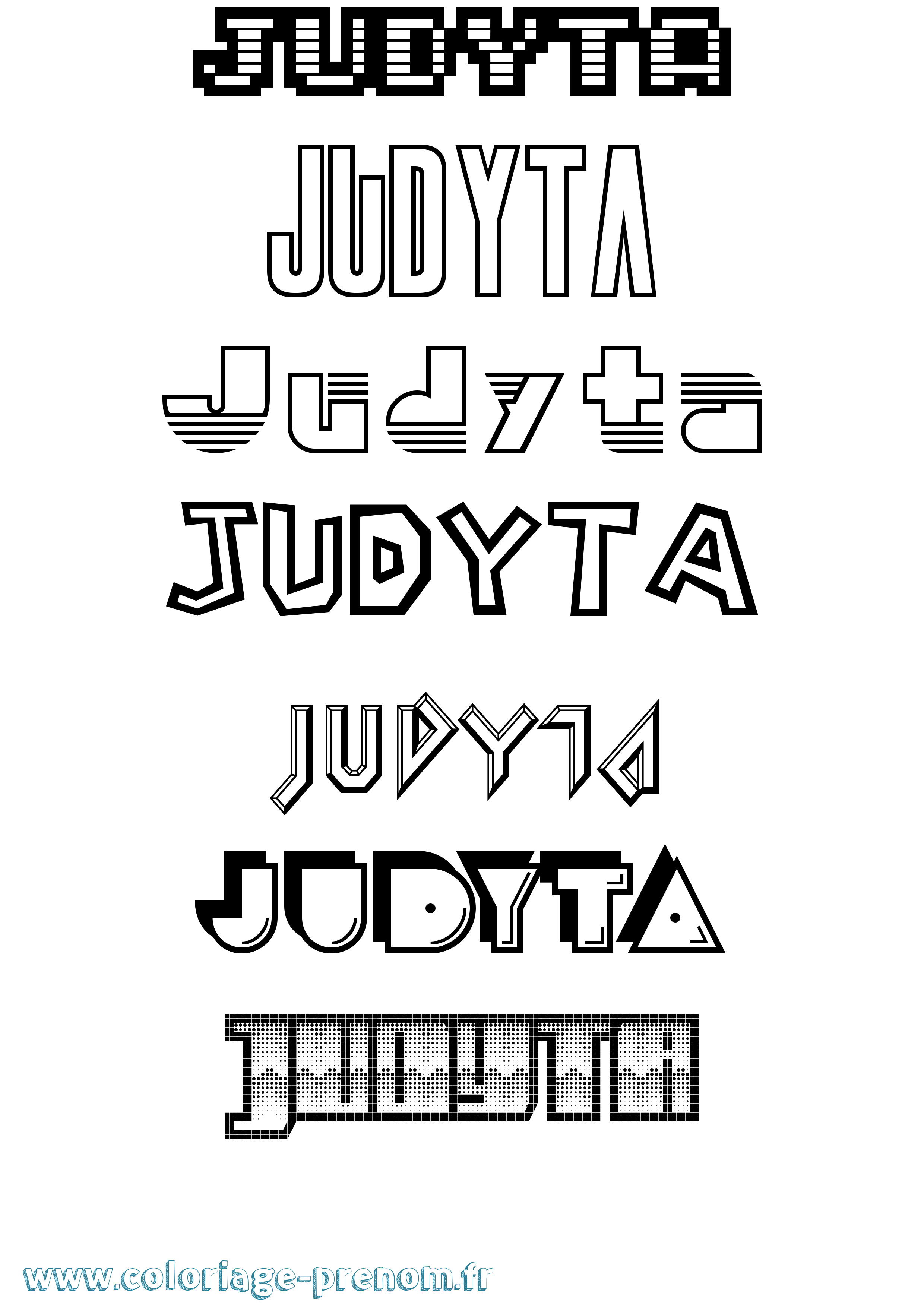 Coloriage Judyta Jeux Vidéos Coloriage prénom Judyta Jeux Vidéos