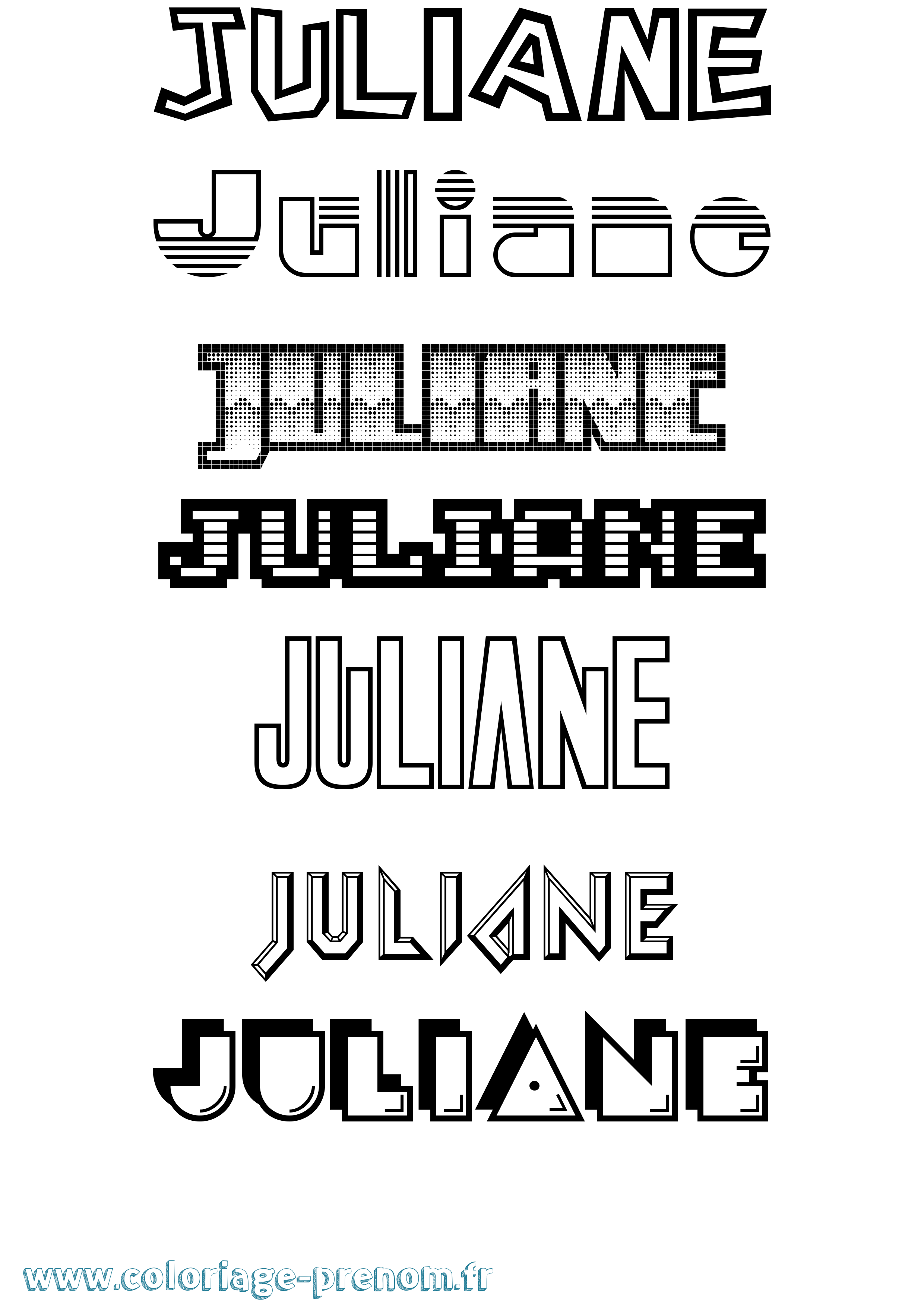 Coloriage Juliane Jeux Vidéos Coloriage prénom Juliane Jeux Vidéos