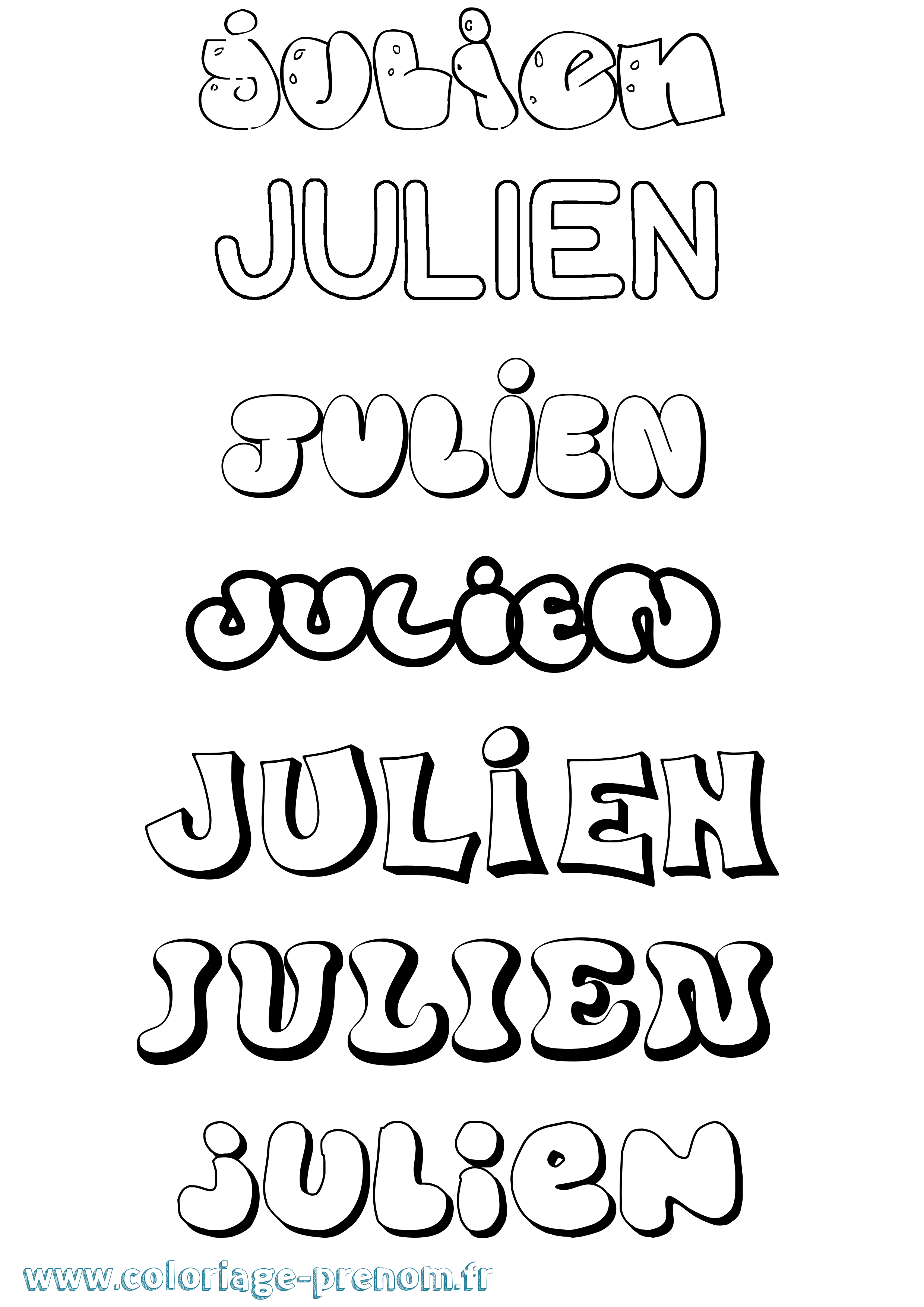 Coloriage Julien Coloriage prénom Julien