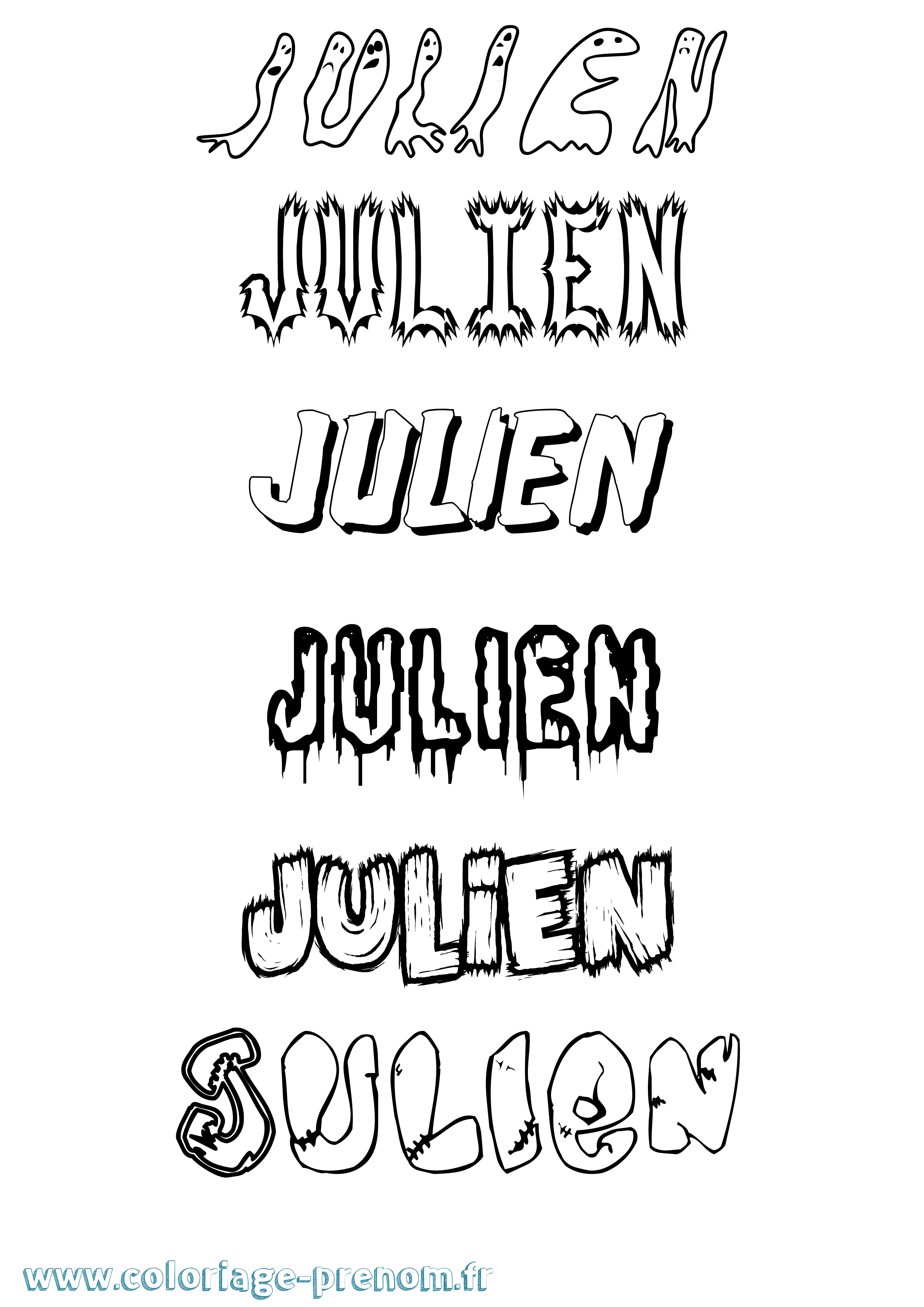 Coloriage Julien Coloriage prénom Julien
