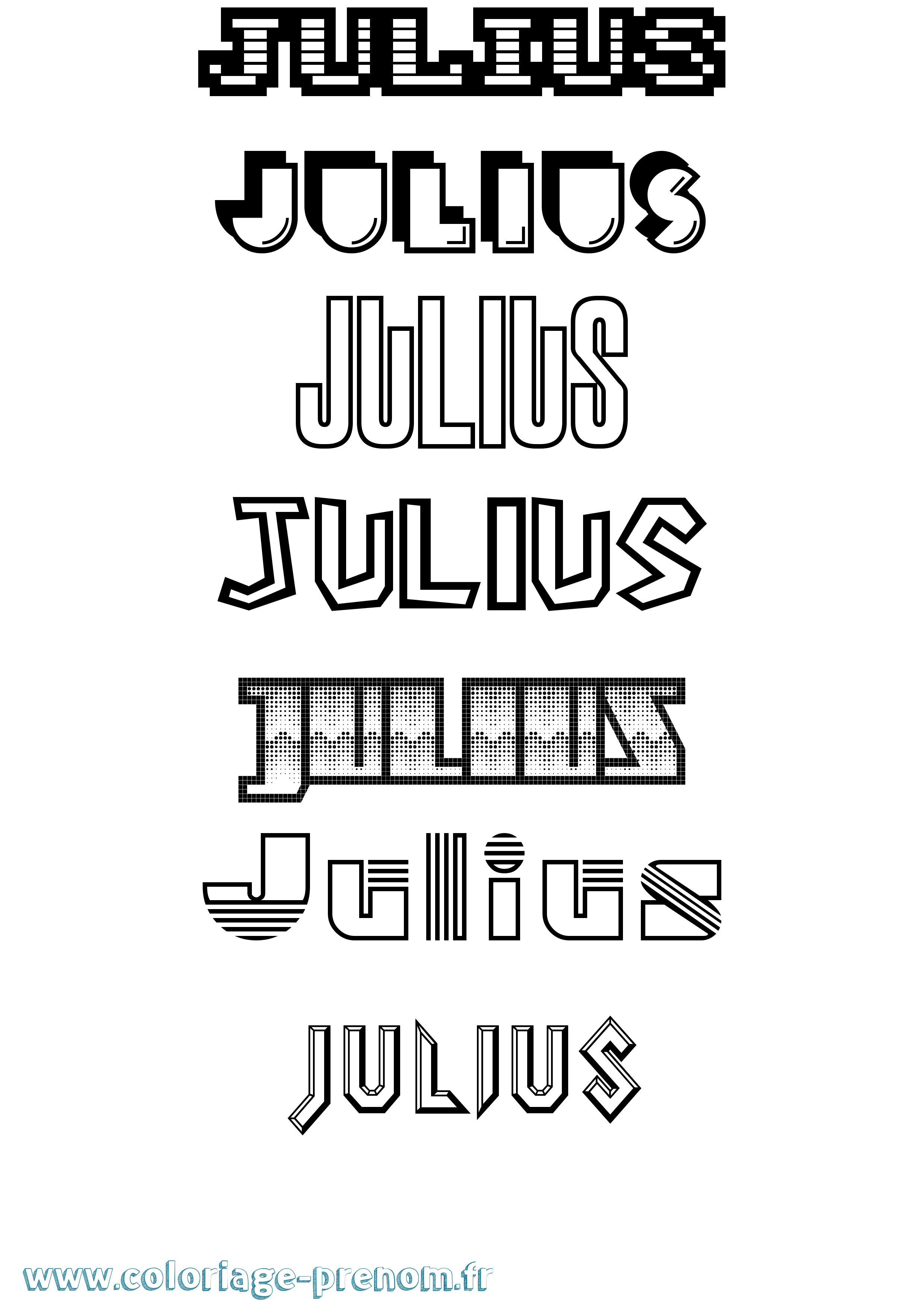 Coloriage prénom Julius Jeux Vidéos