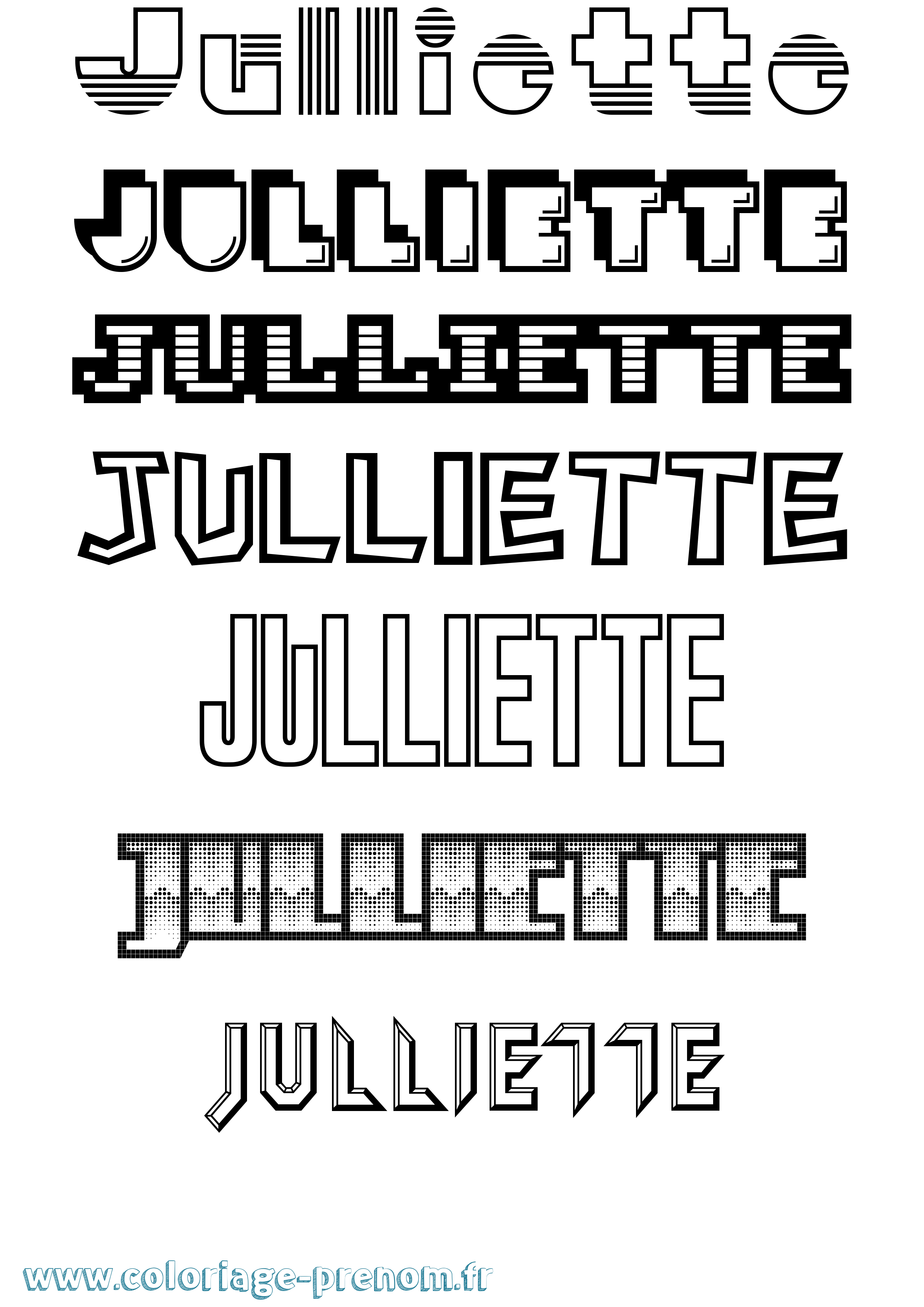 Coloriage Julliette Jeux Vidéos Coloriage prénom Julliette Jeux Vidéos