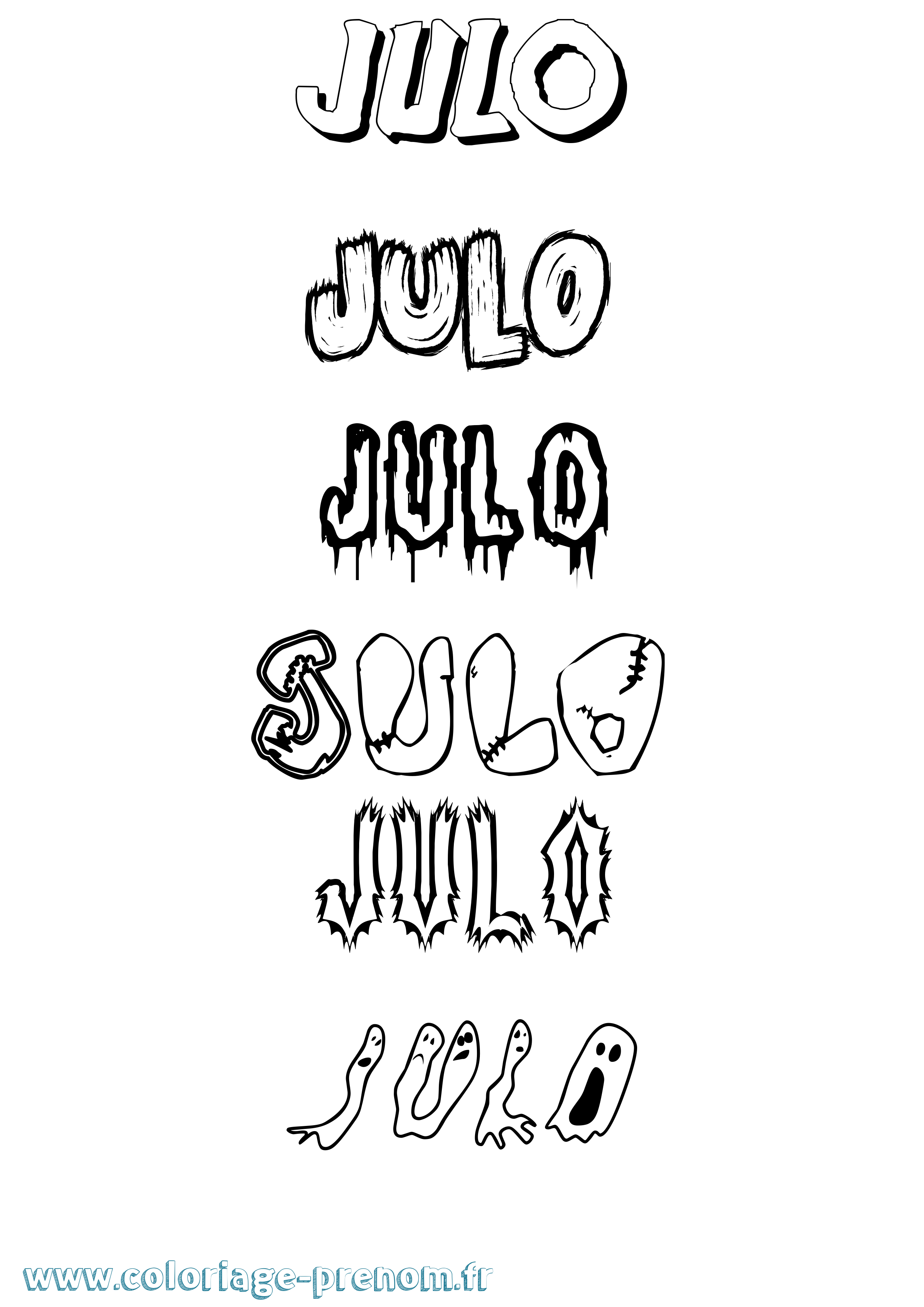 Coloriage Julo Frisson Coloriage prénom Julo Frisson