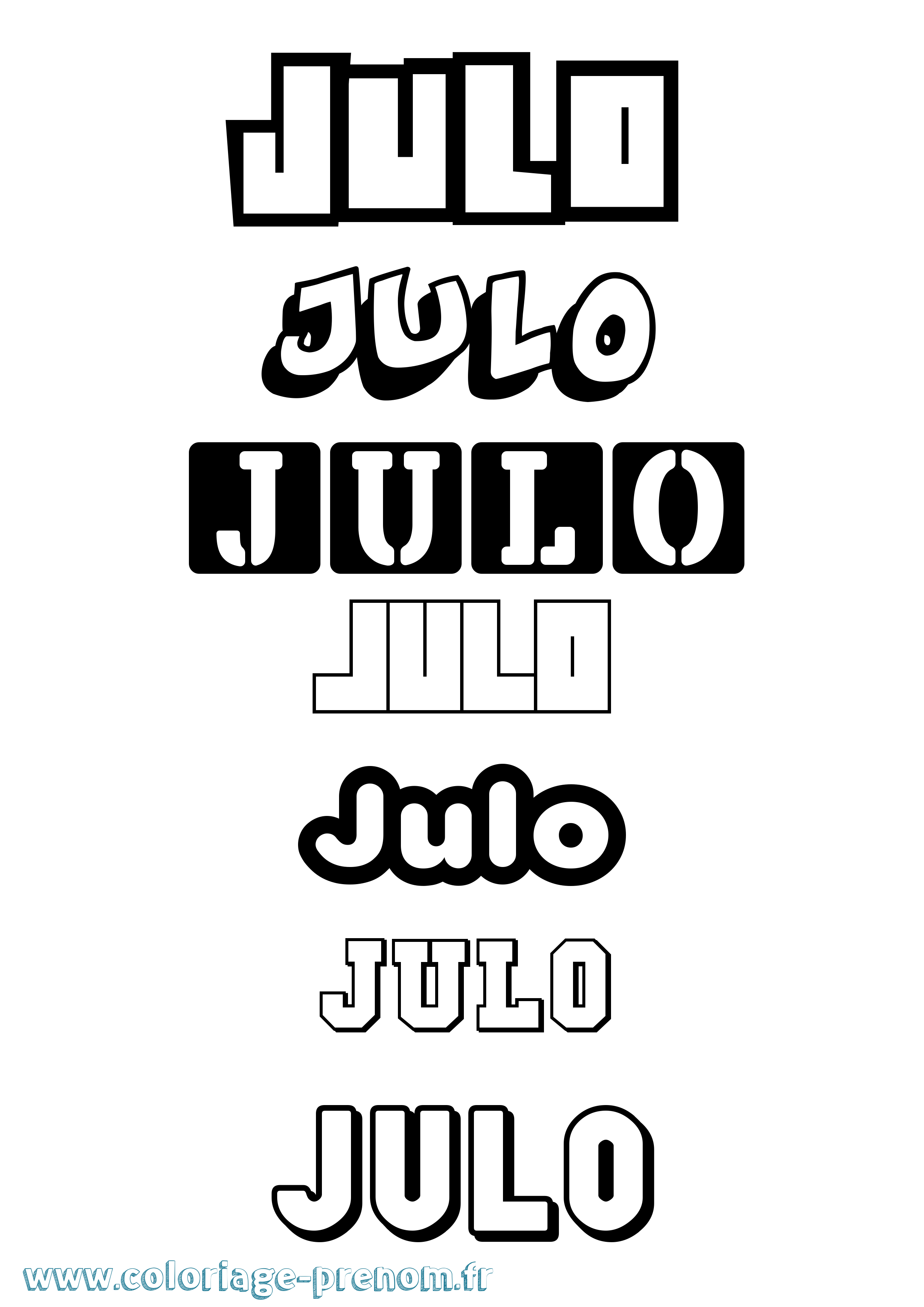 Coloriage Julo Simple Coloriage prénom Julo Simple
