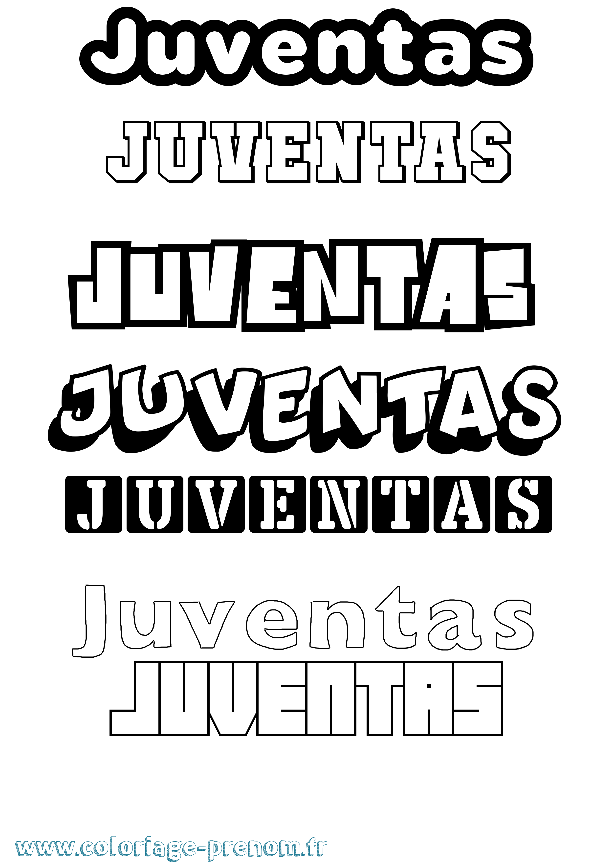 Coloriage Juventas Simple Coloriage prénom Juventas Simple