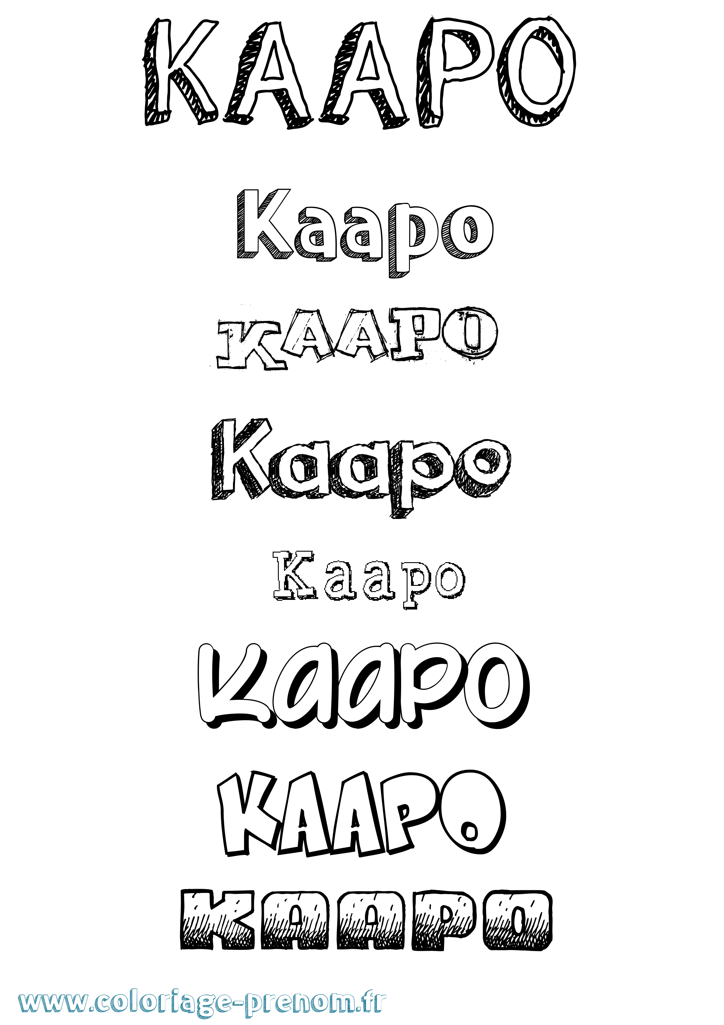 Coloriage prénom Kaapo Dessiné