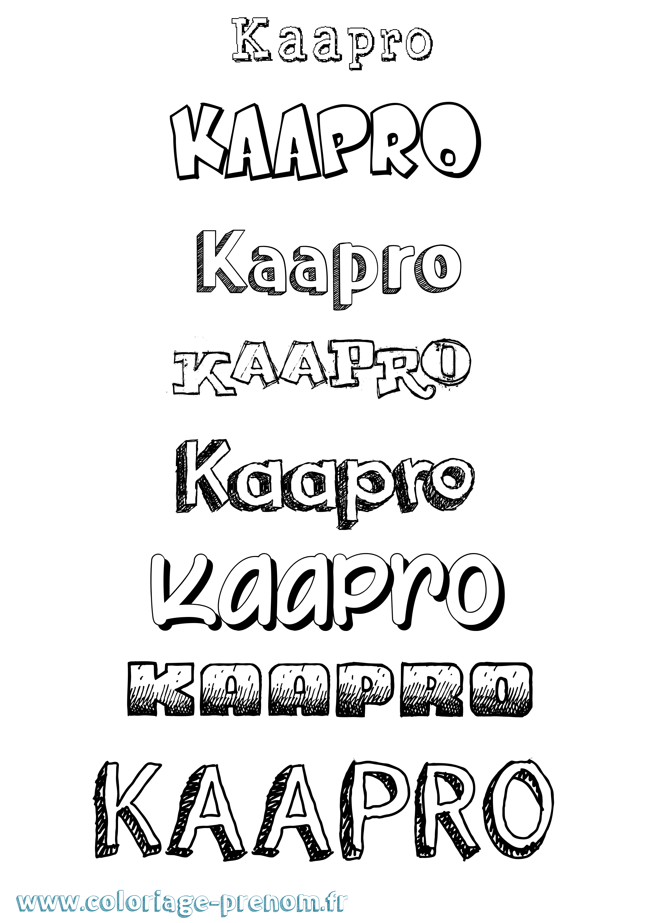 Coloriage prénom Kaapro Dessiné