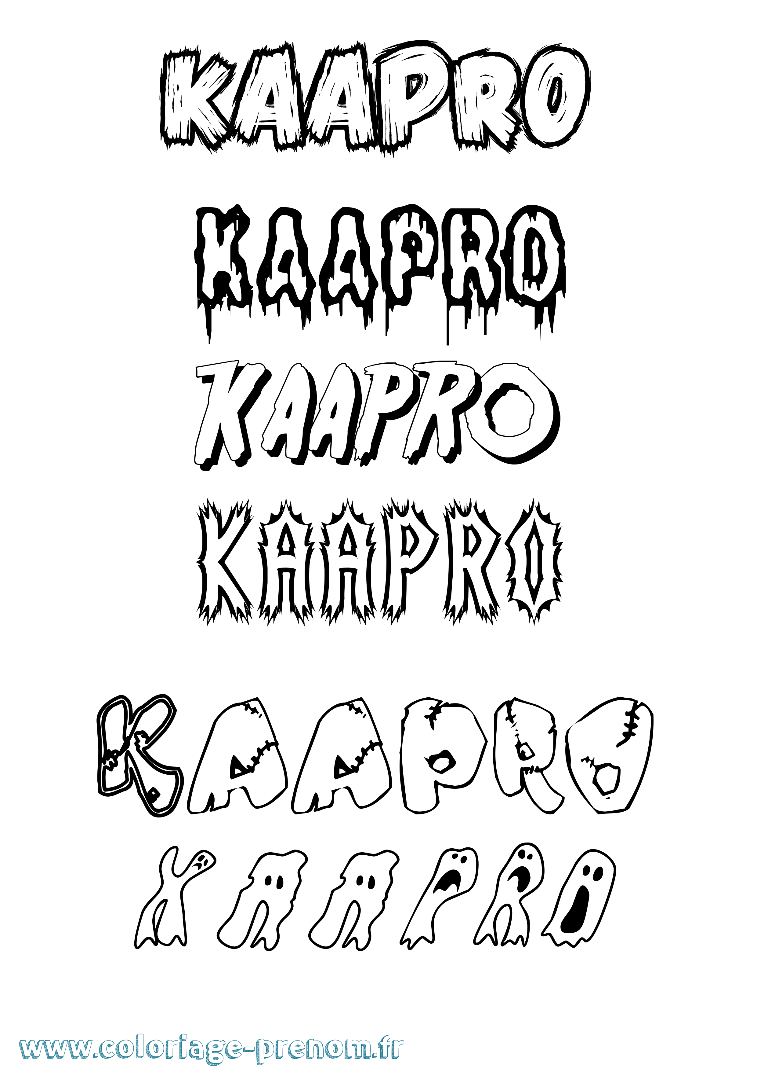 Coloriage prénom Kaapro Frisson