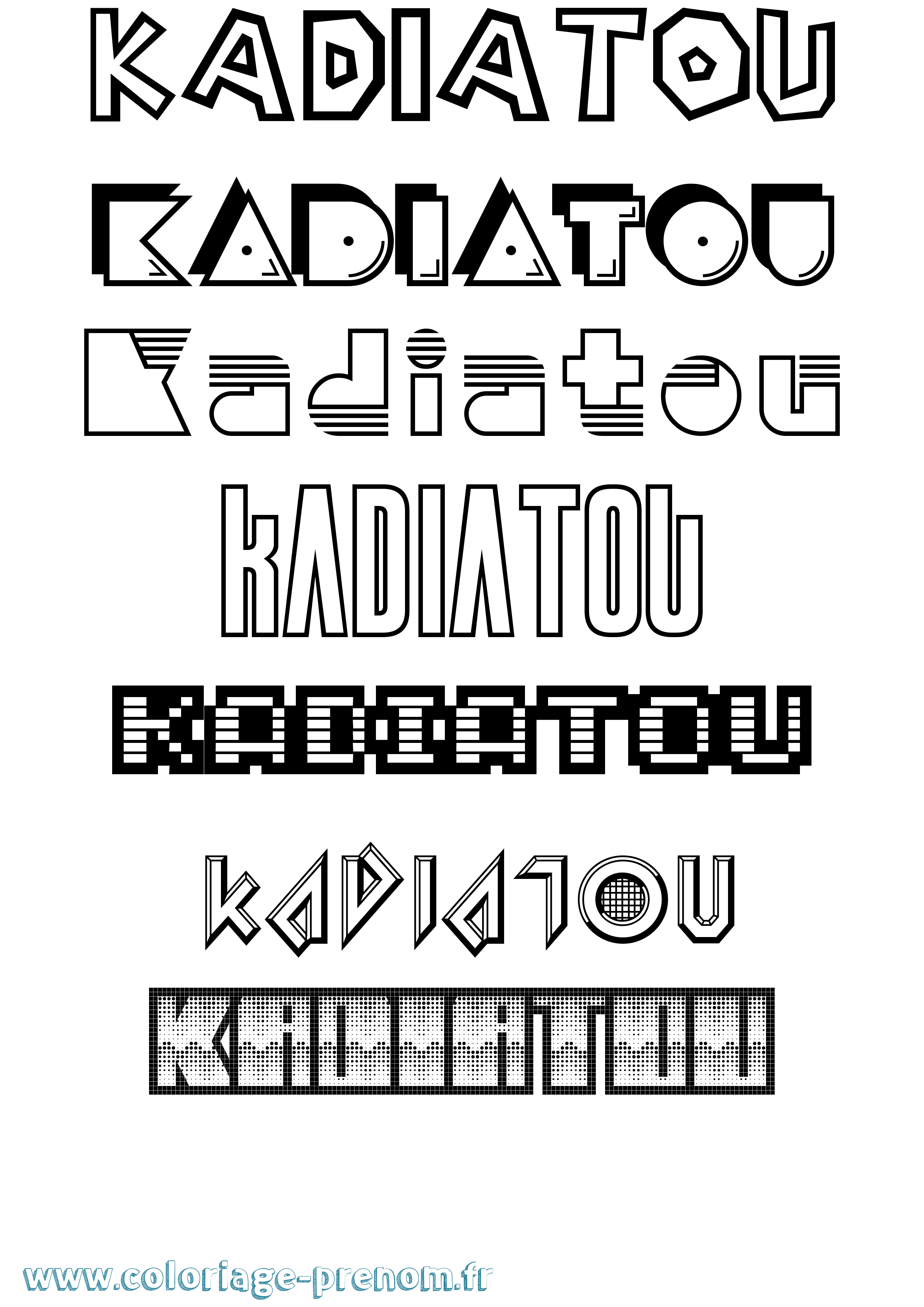 Coloriage prénom Kadiatou
