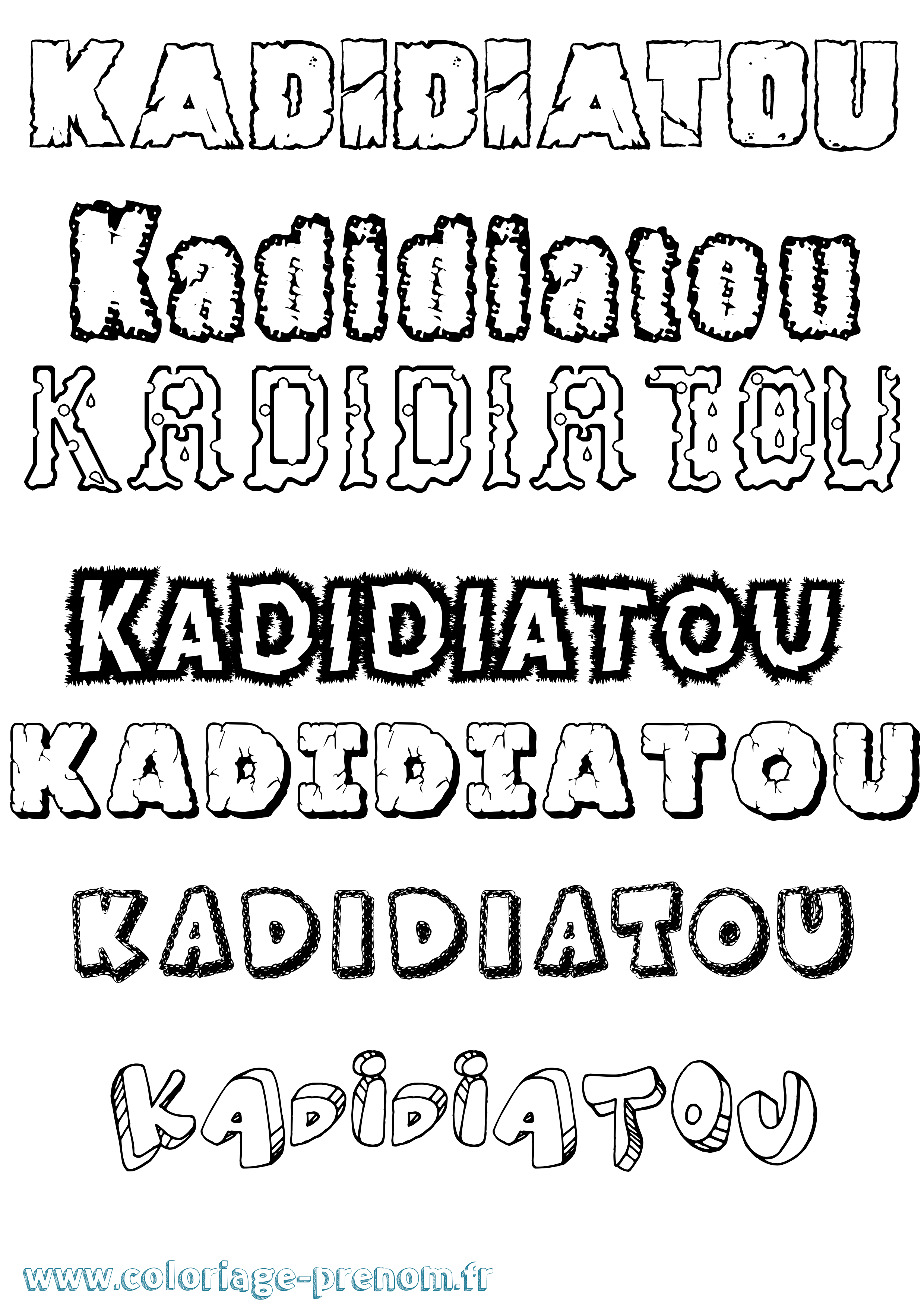 Coloriage prénom Kadidiatou
