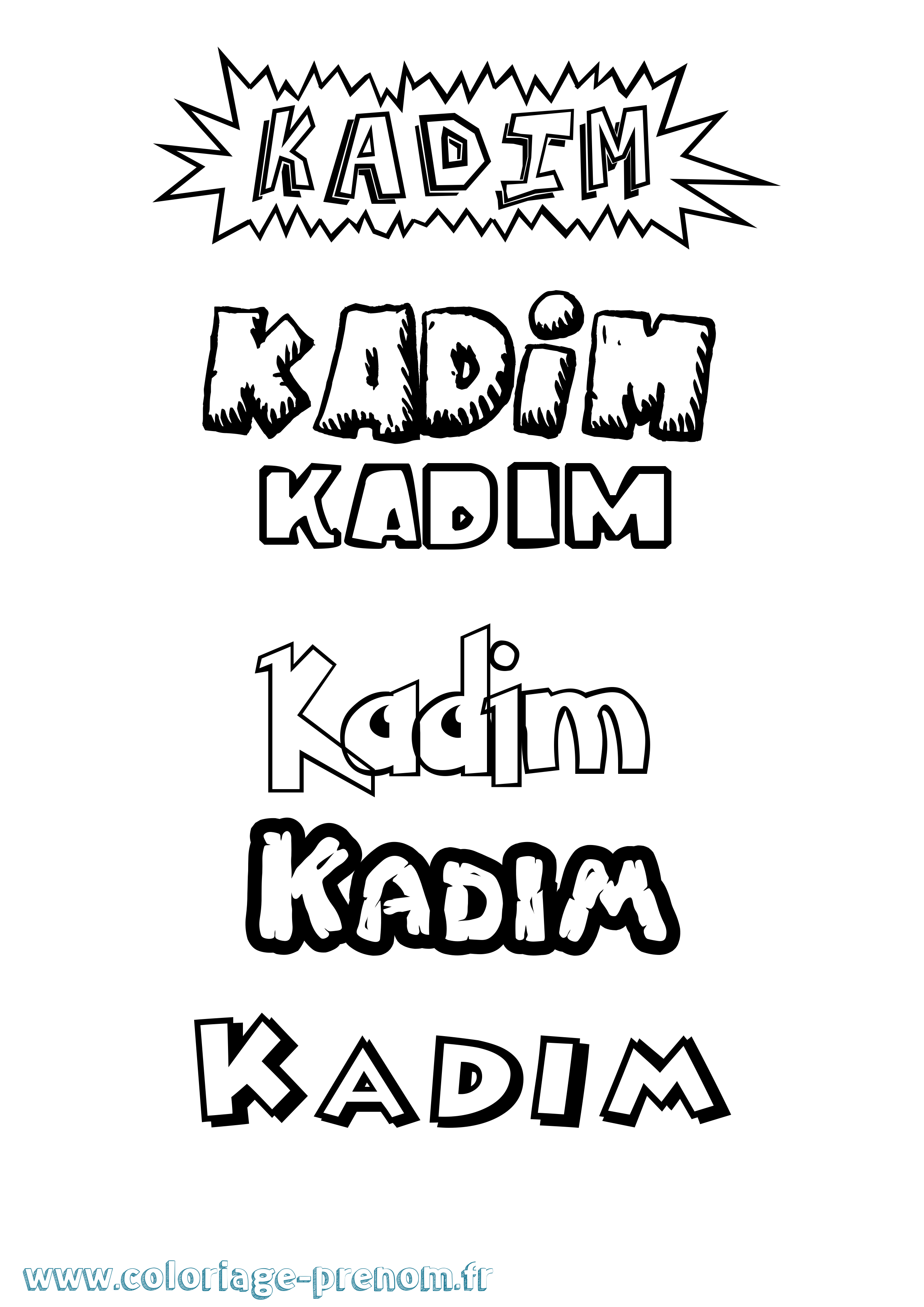 Coloriage prénom Kadim Dessin Animé