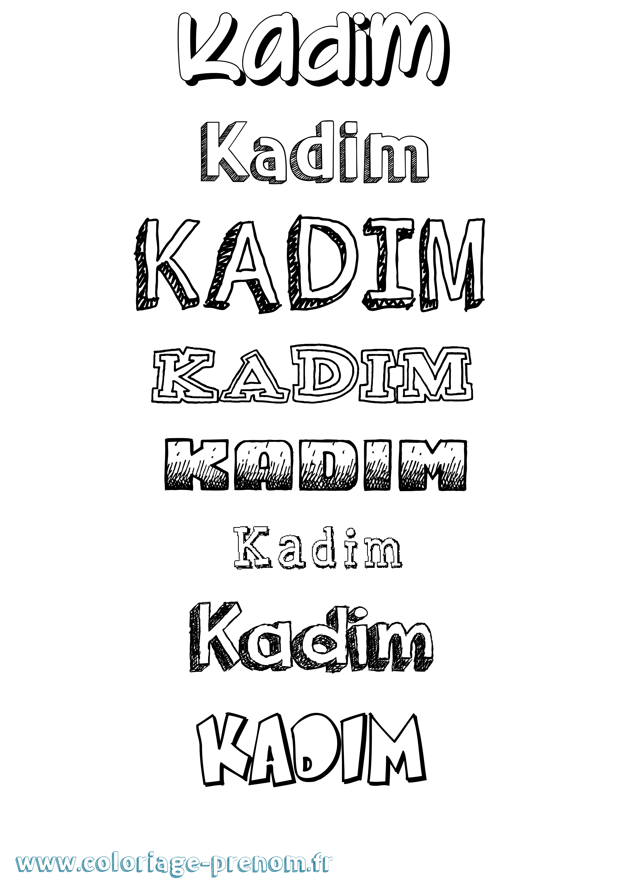 Coloriage prénom Kadim Dessiné