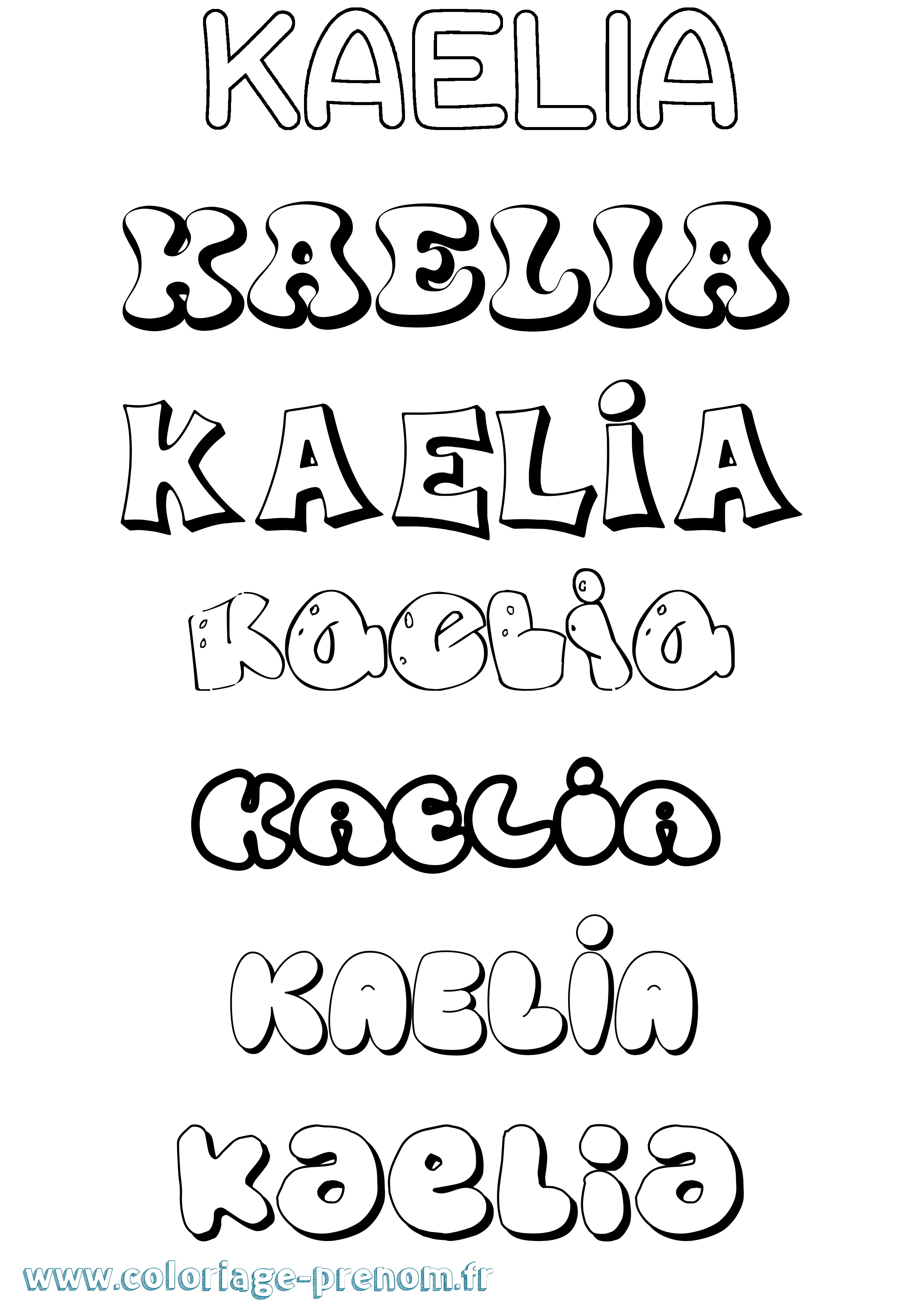 Coloriage du prénom Kaelia : à Imprimer ou Télécharger facilement