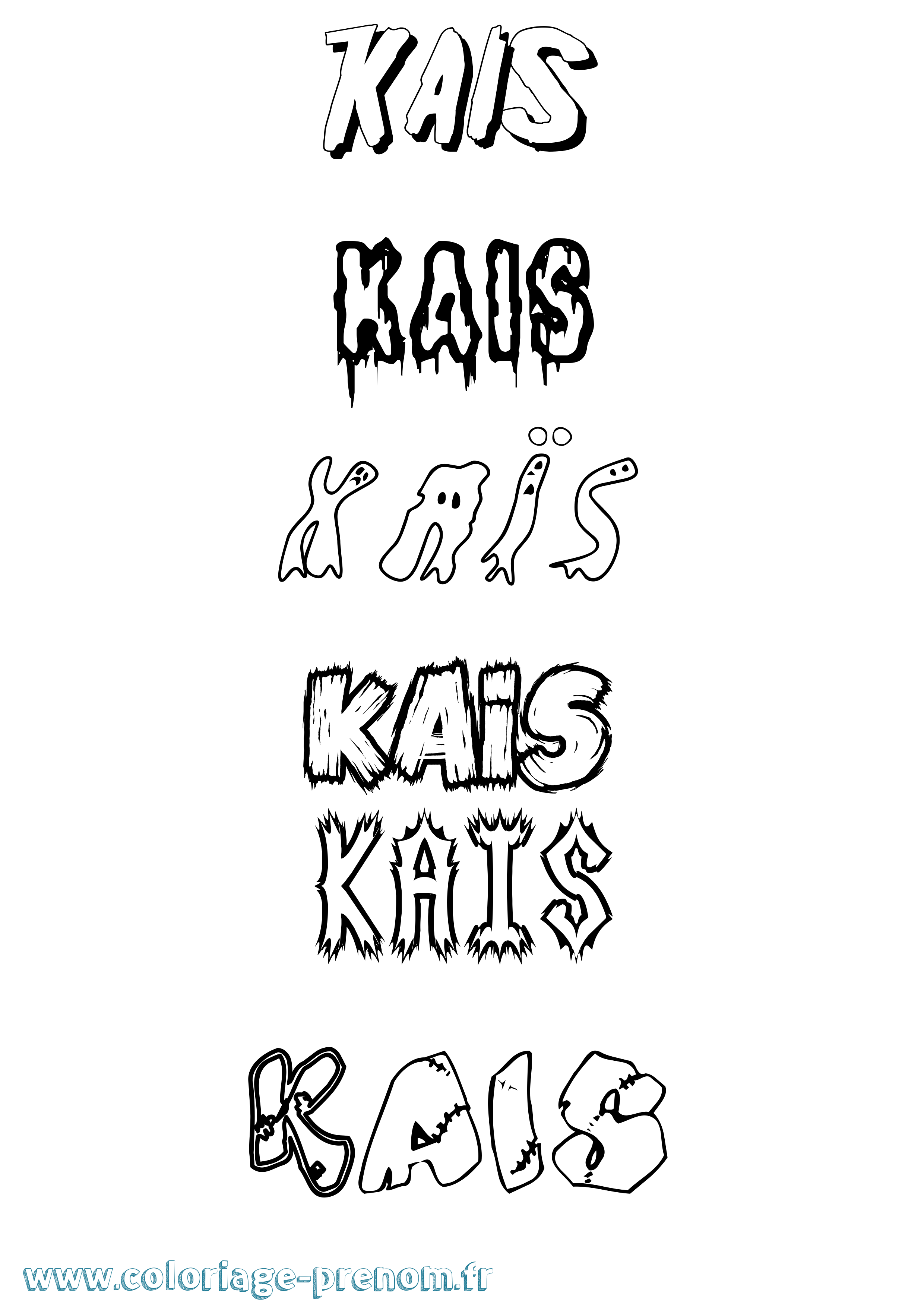 Coloriage prénom Kaïs