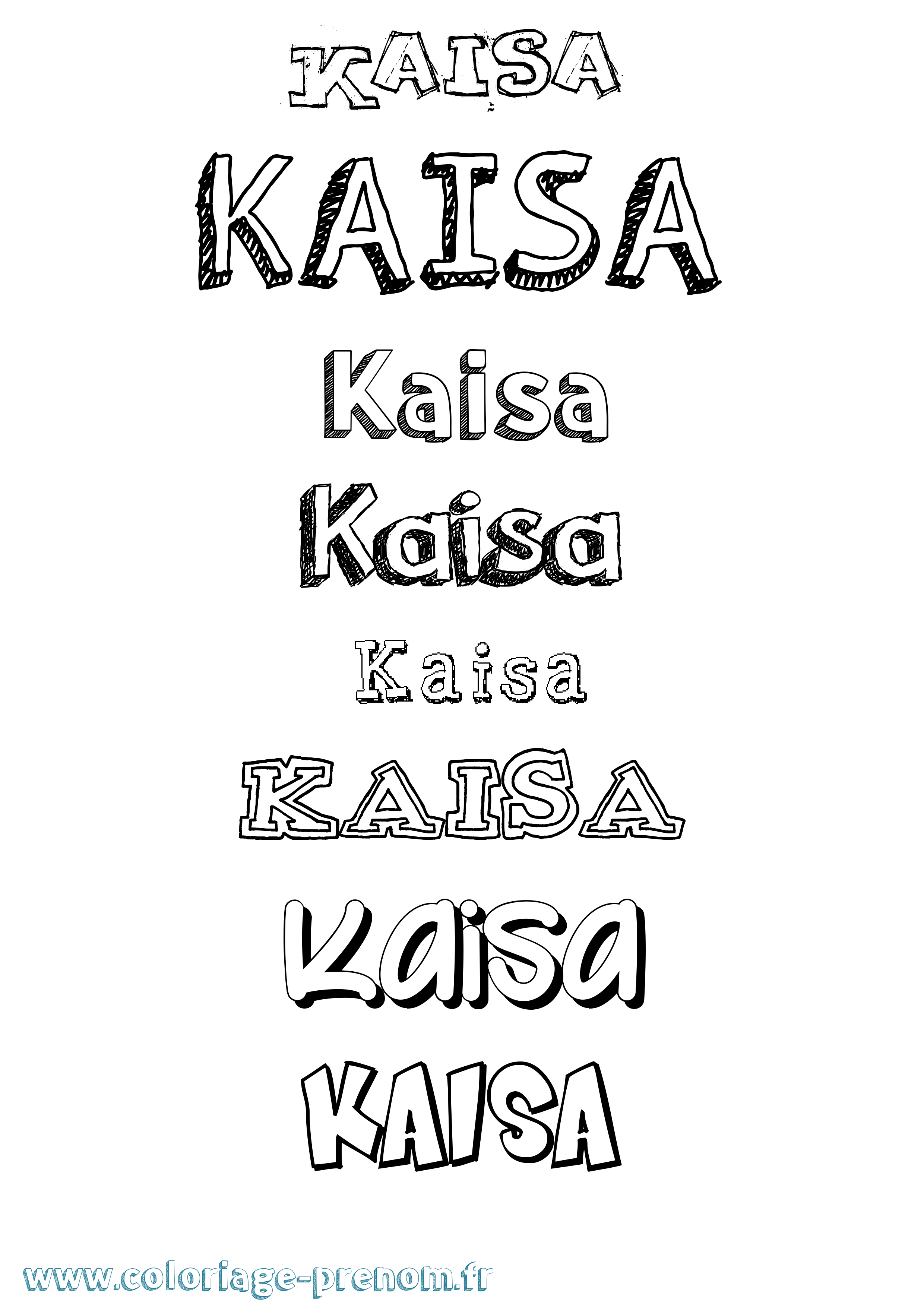 Coloriage Kaisa Dessiné Coloriage prénom Kaisa Dessiné