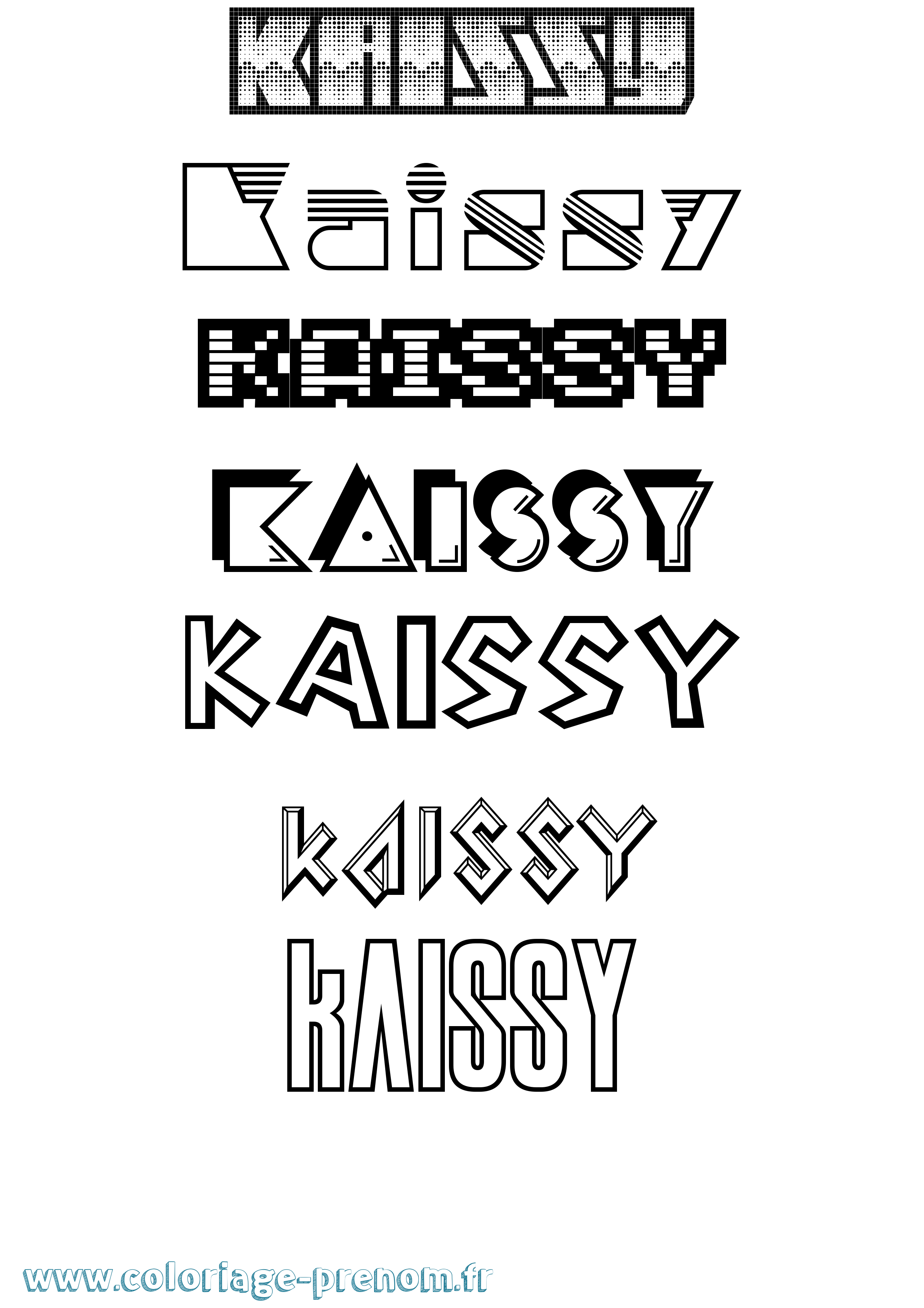 Coloriage prénom Kaissy Jeux Vidéos