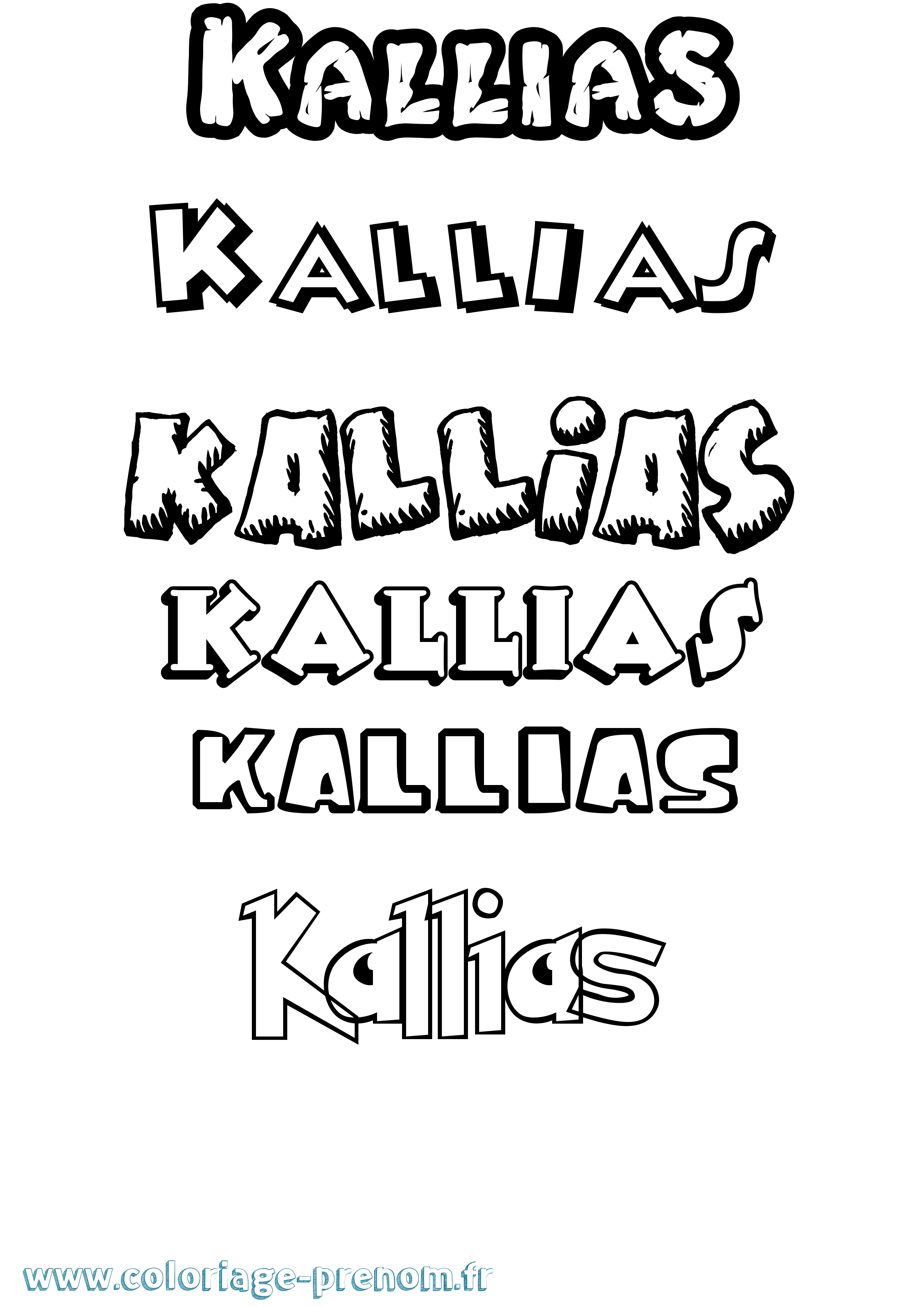 Coloriage Kallias Dessin Animé Coloriage prénom Kallias Dessin Animé