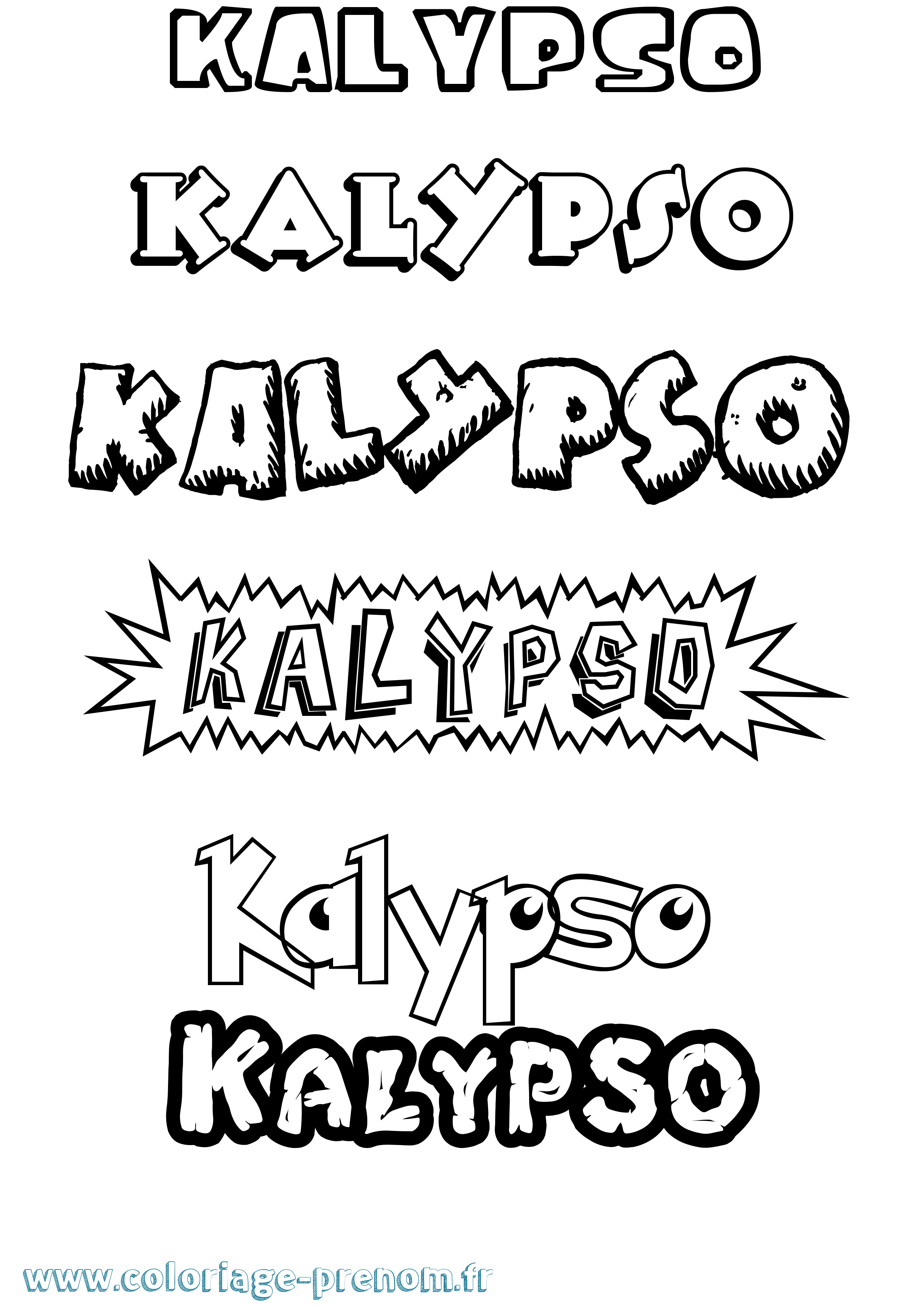 Coloriage prénom Kalypso Dessin Animé