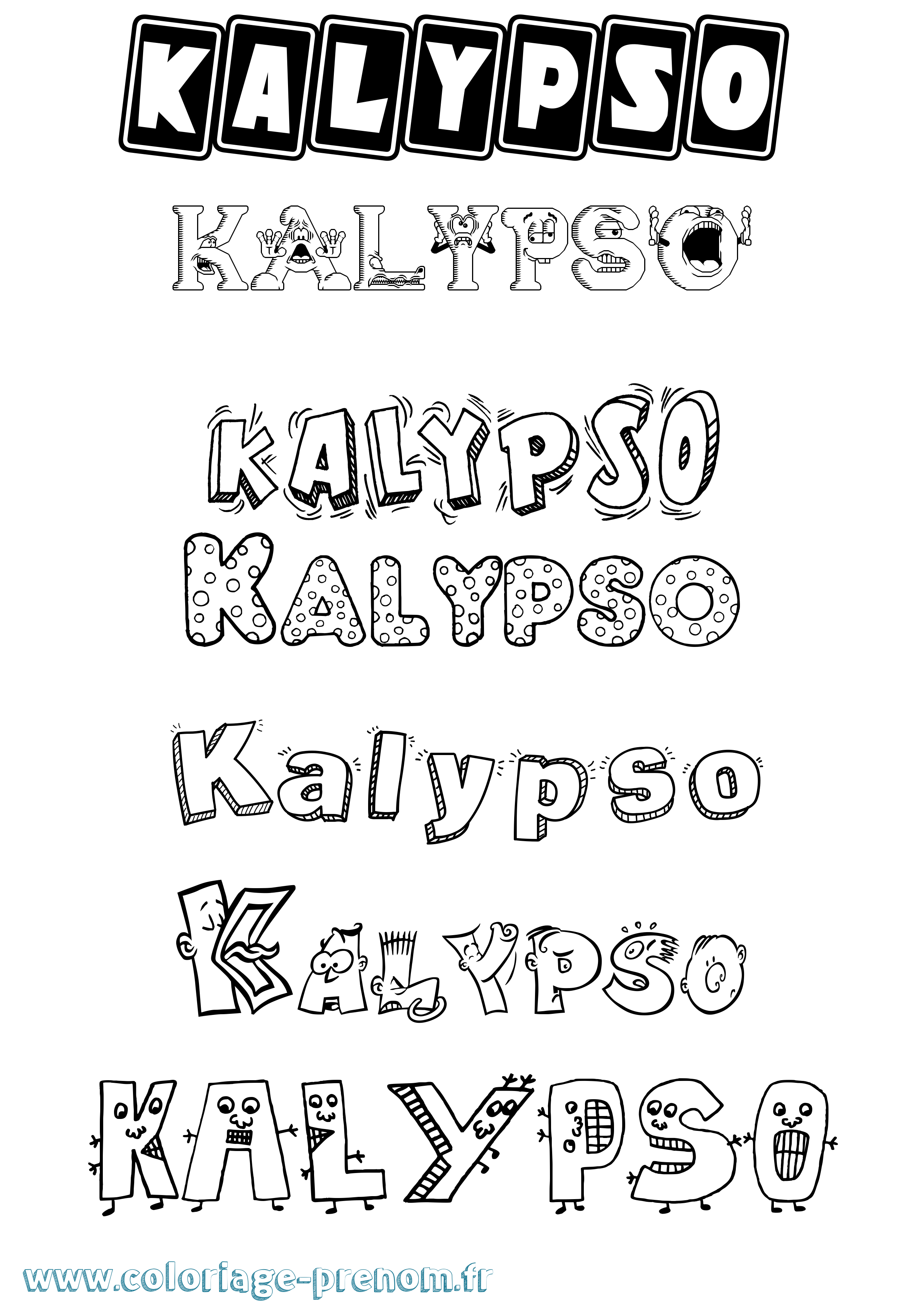 Coloriage prénom Kalypso Fun