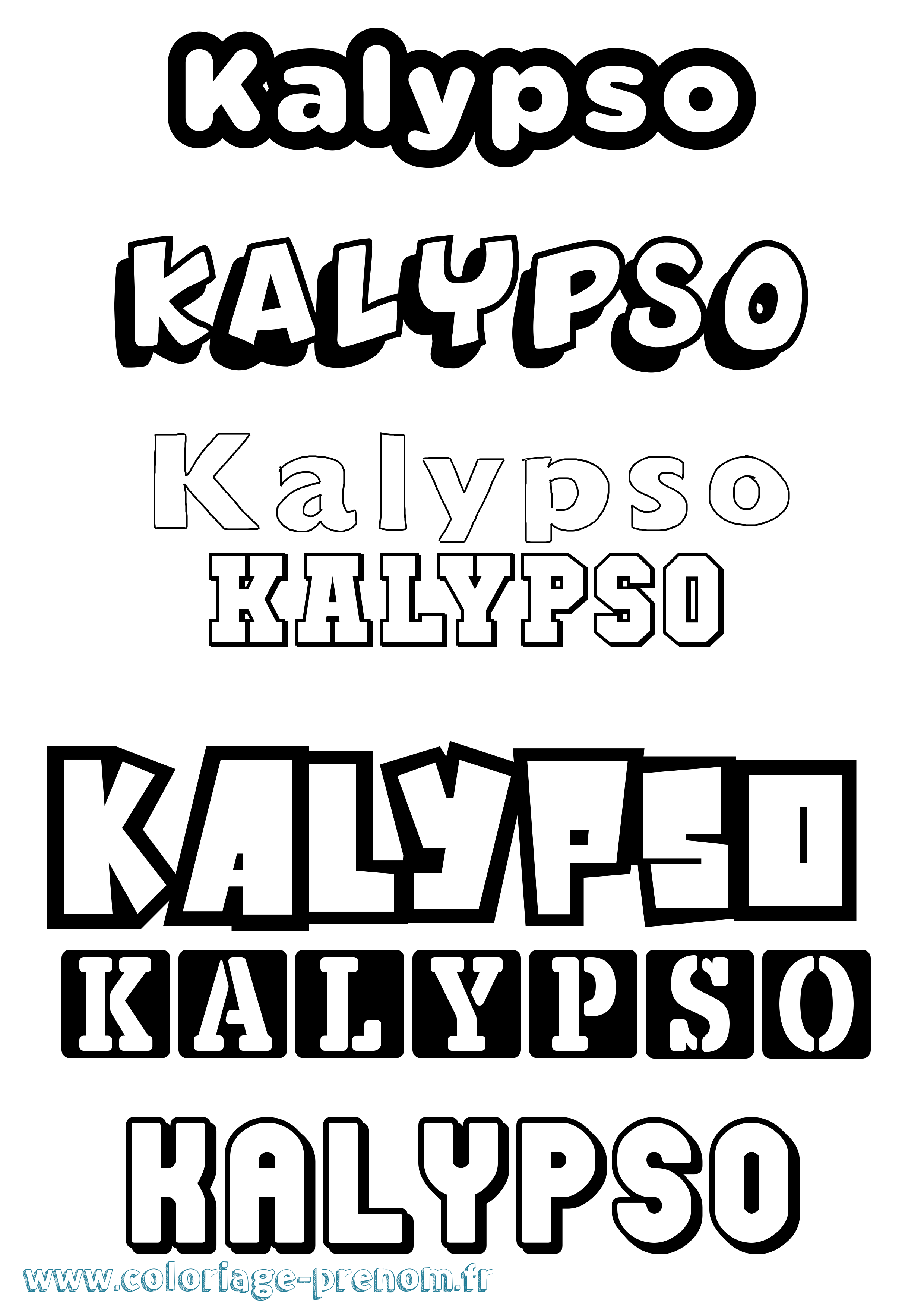 Coloriage prénom Kalypso Simple