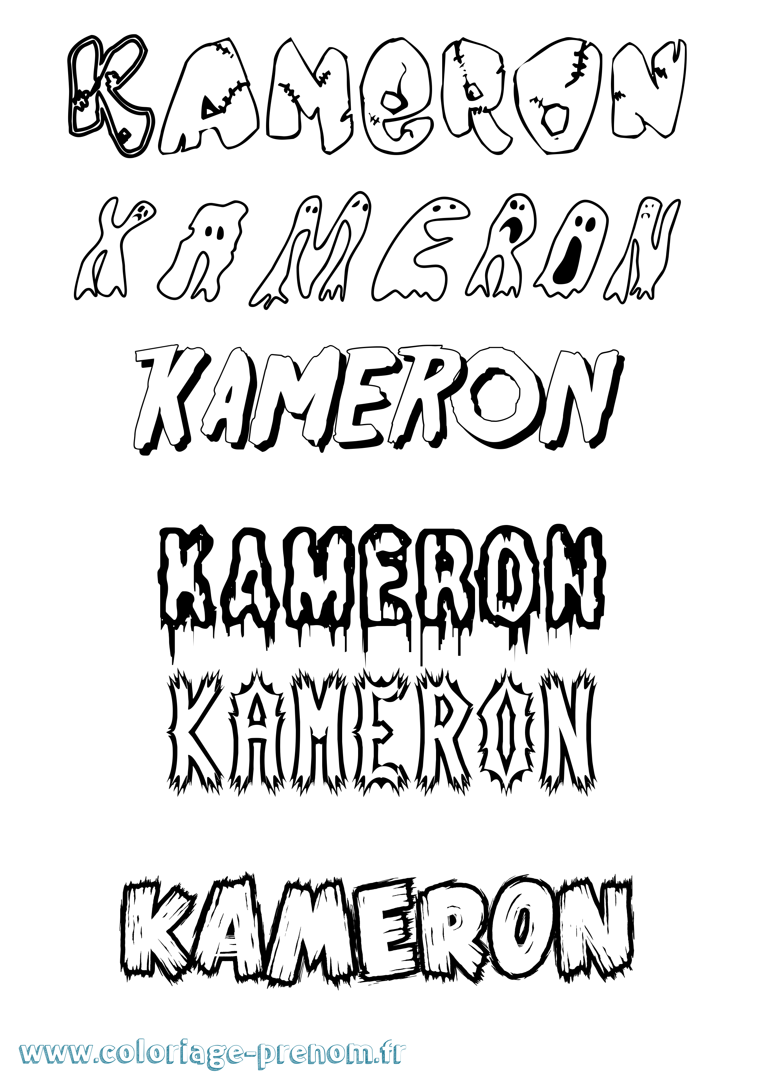 Coloriage Kameron Frisson Coloriage prénom Kameron Frisson