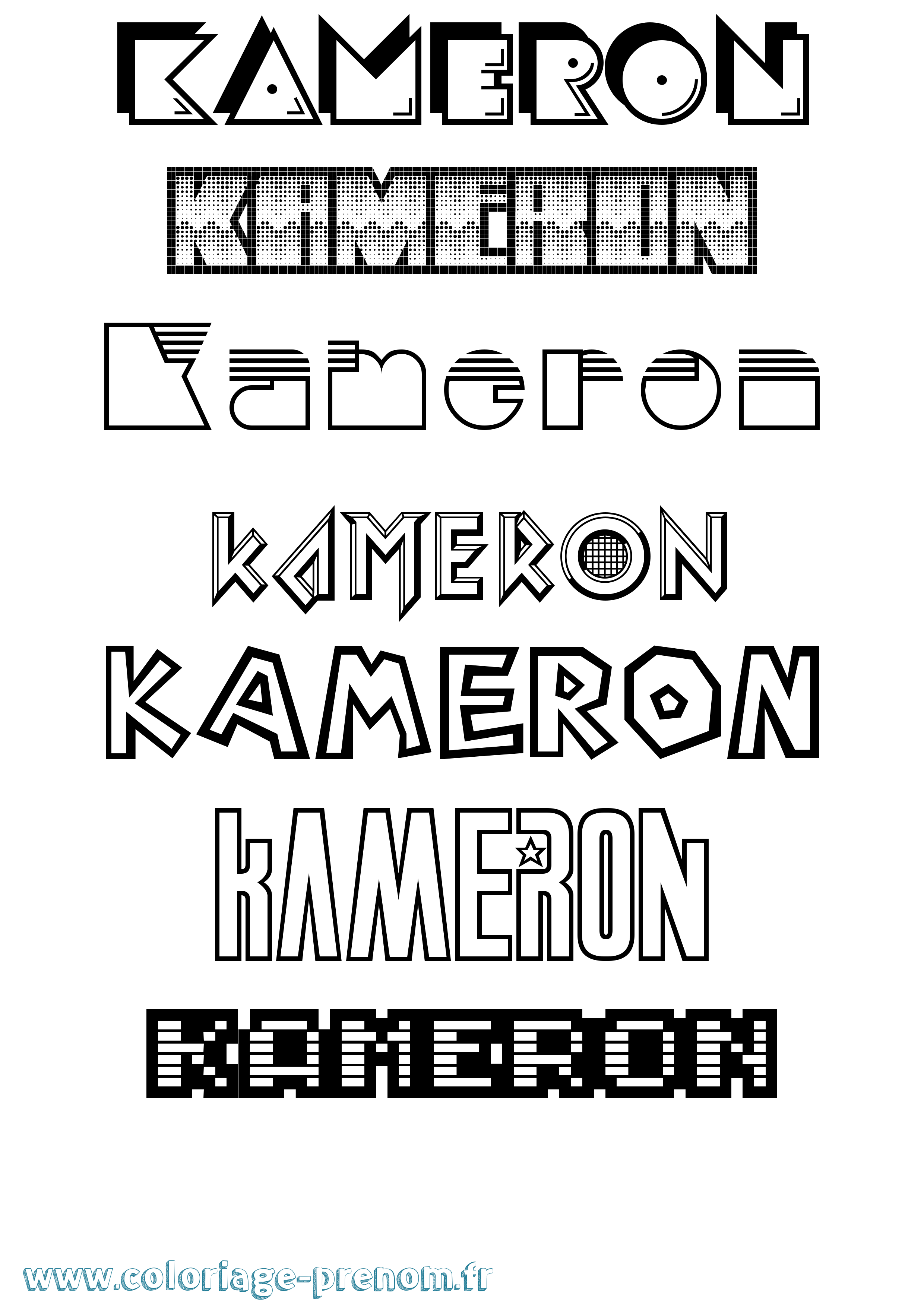 Coloriage Kameron Jeux Vidéos Coloriage prénom Kameron Jeux Vidéos
